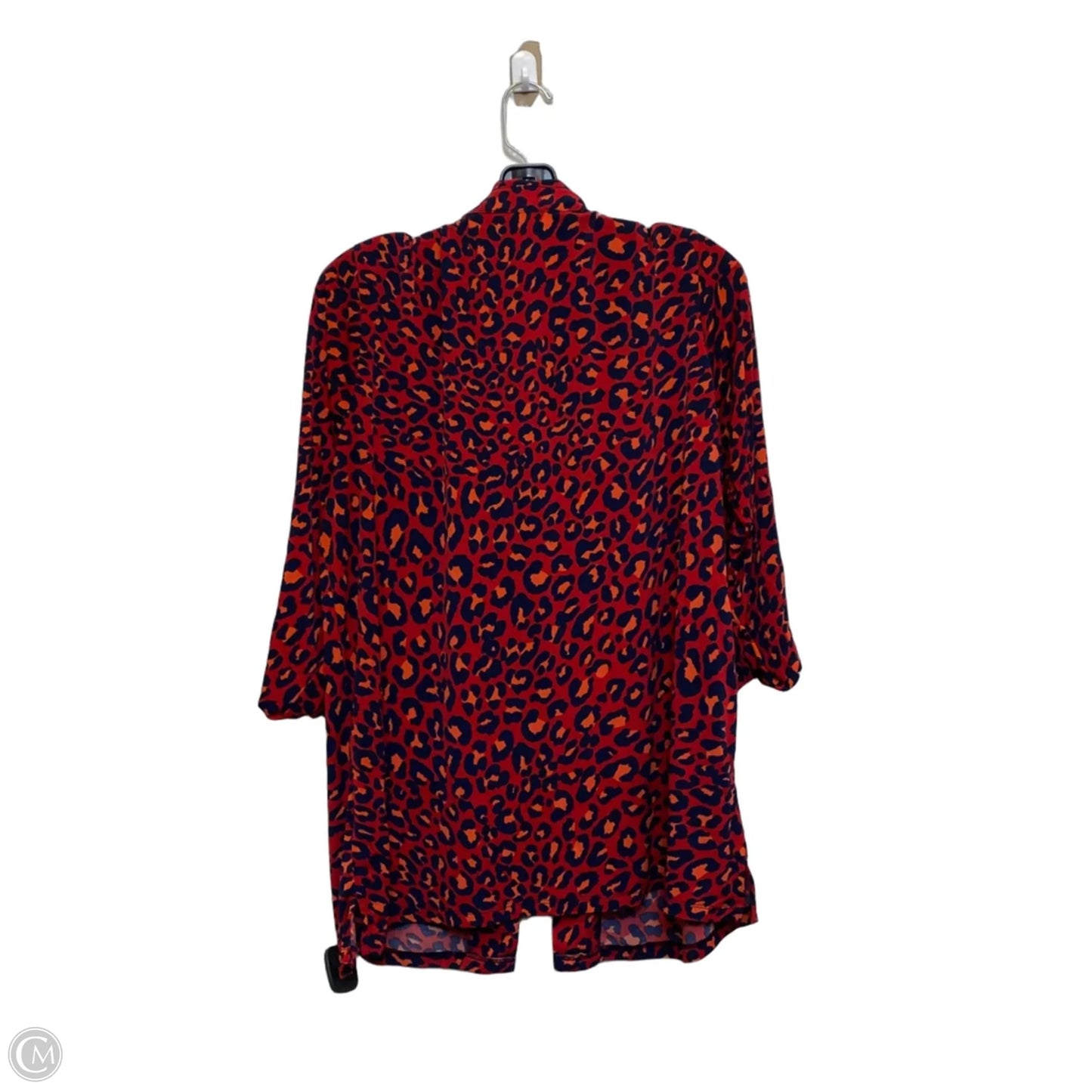 Top Long Sleeve By Jones New York In Red, Size: 1x