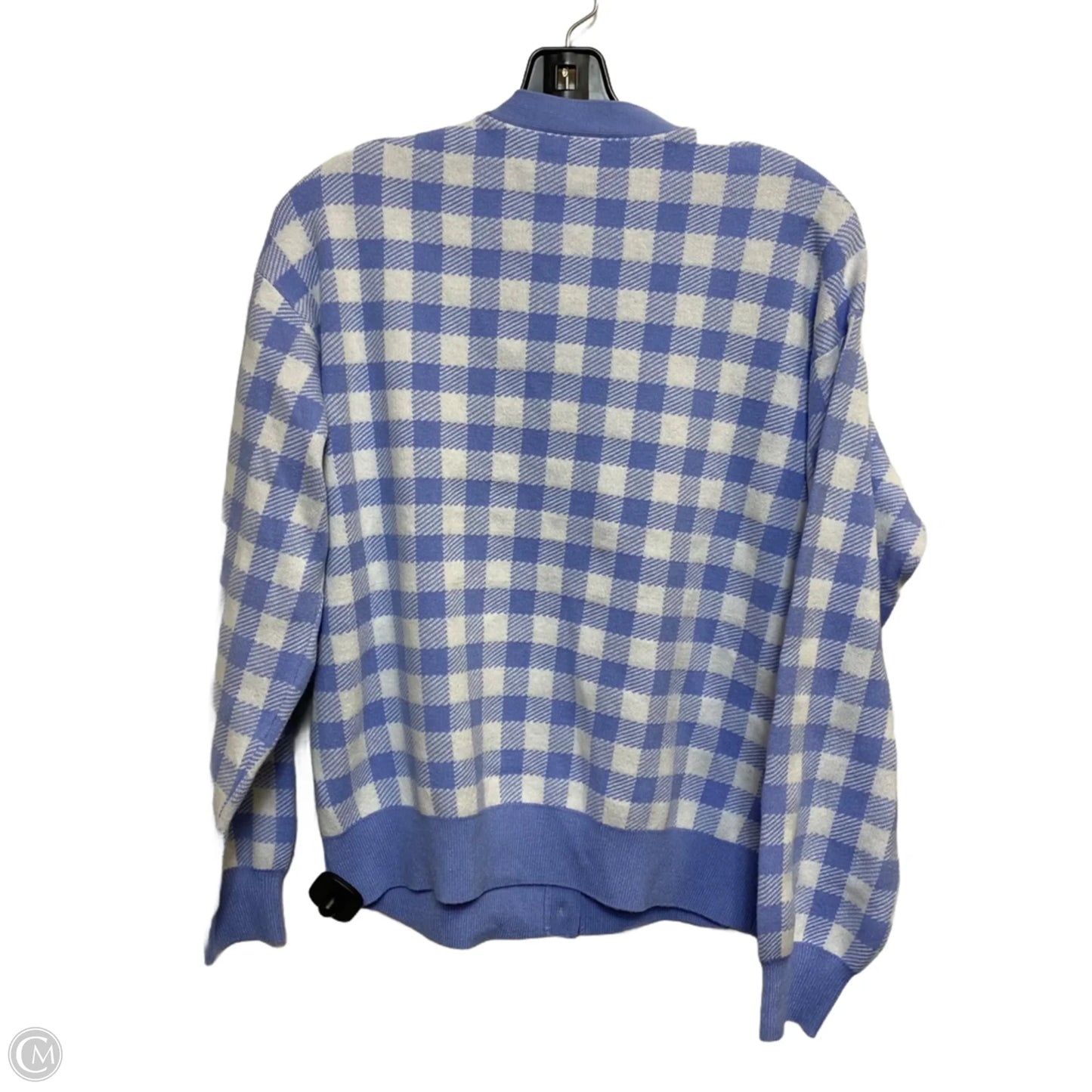 Cardigan By Ann Taylor In Blue & White, Size: L