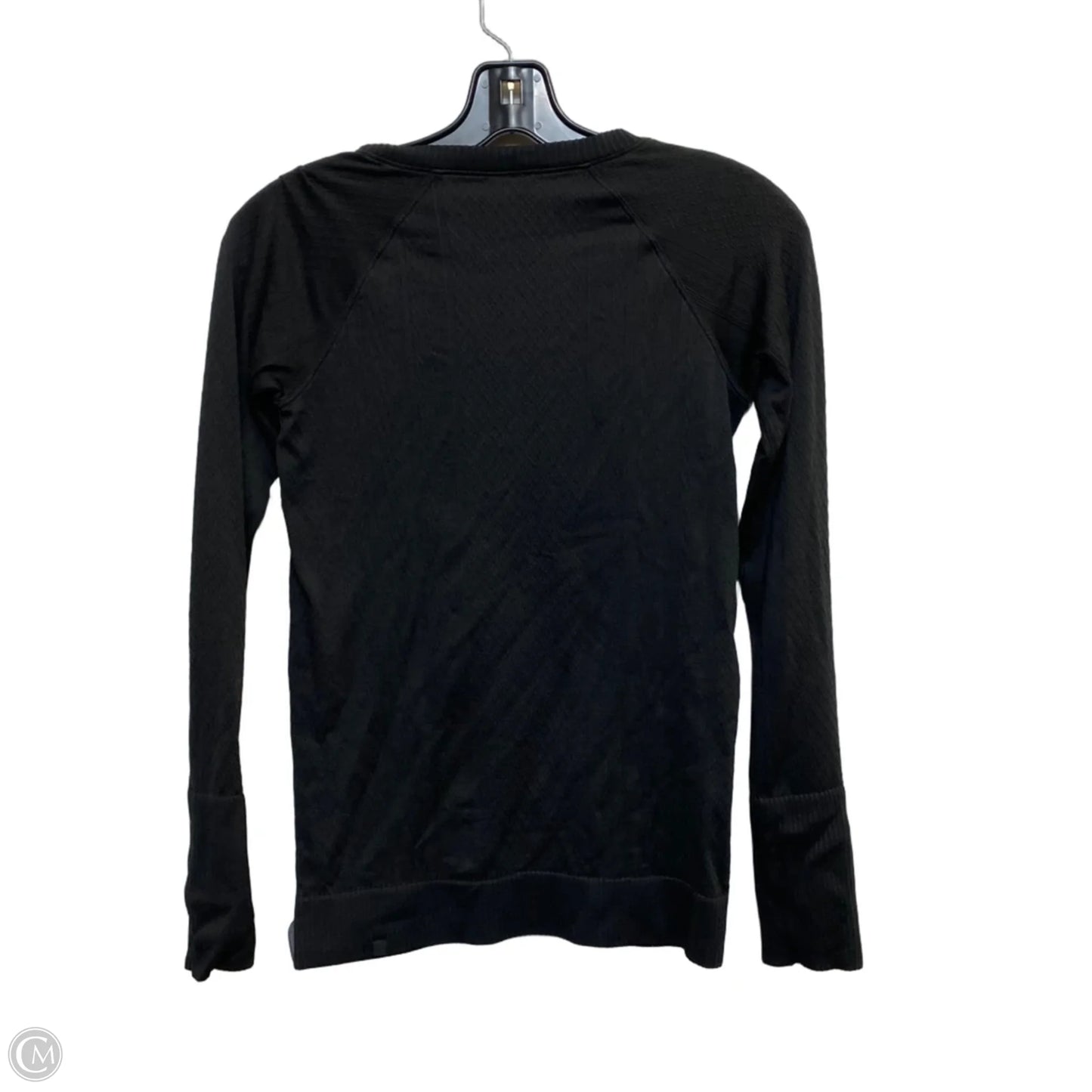Athletic Top Long Sleeve Crewneck Designer By Lululemon In Black, Size: Xs