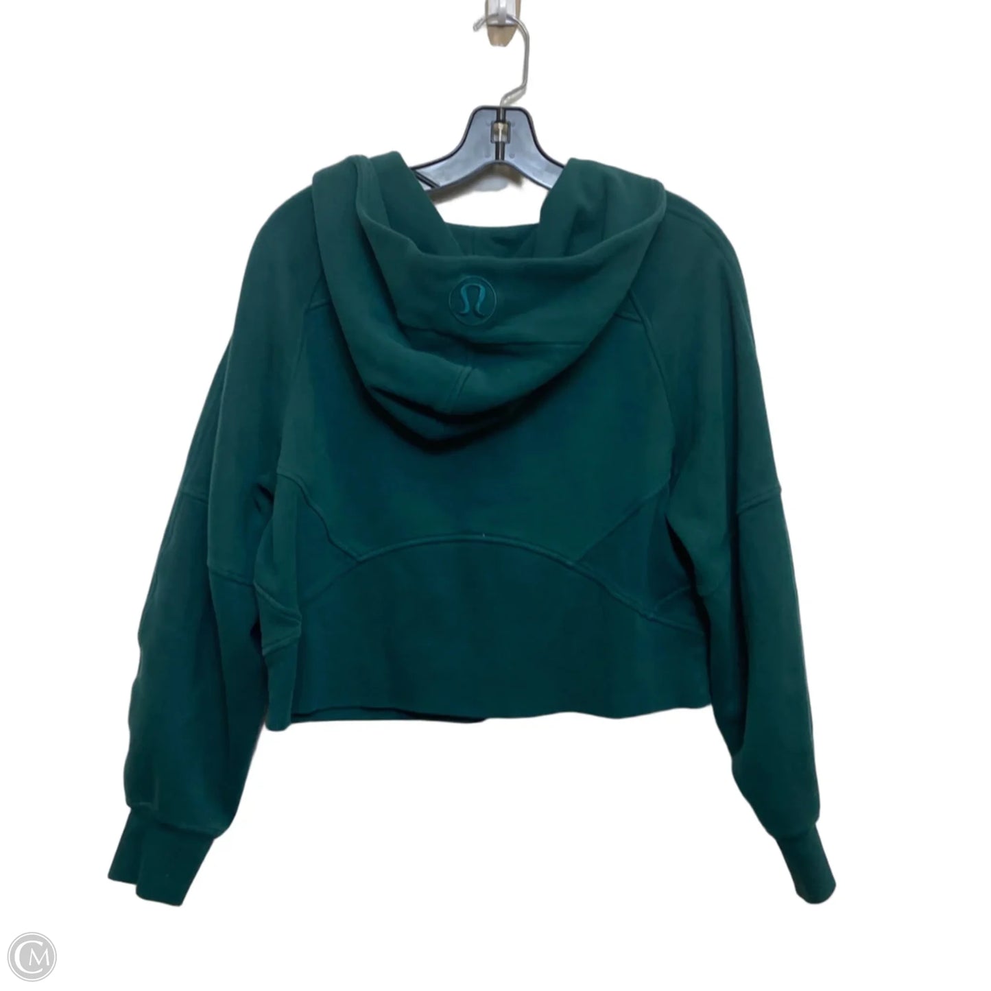 Athletic Sweatshirt Hoodie Designer By Lululemon In Green, Size: Xs