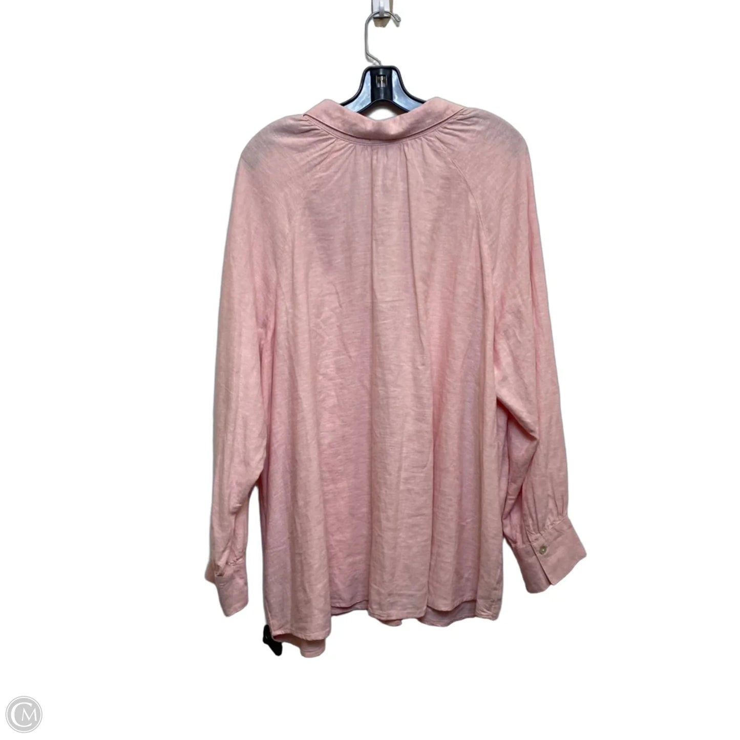 Top Long Sleeve By Laura Ashley In Pink, Size: 3x