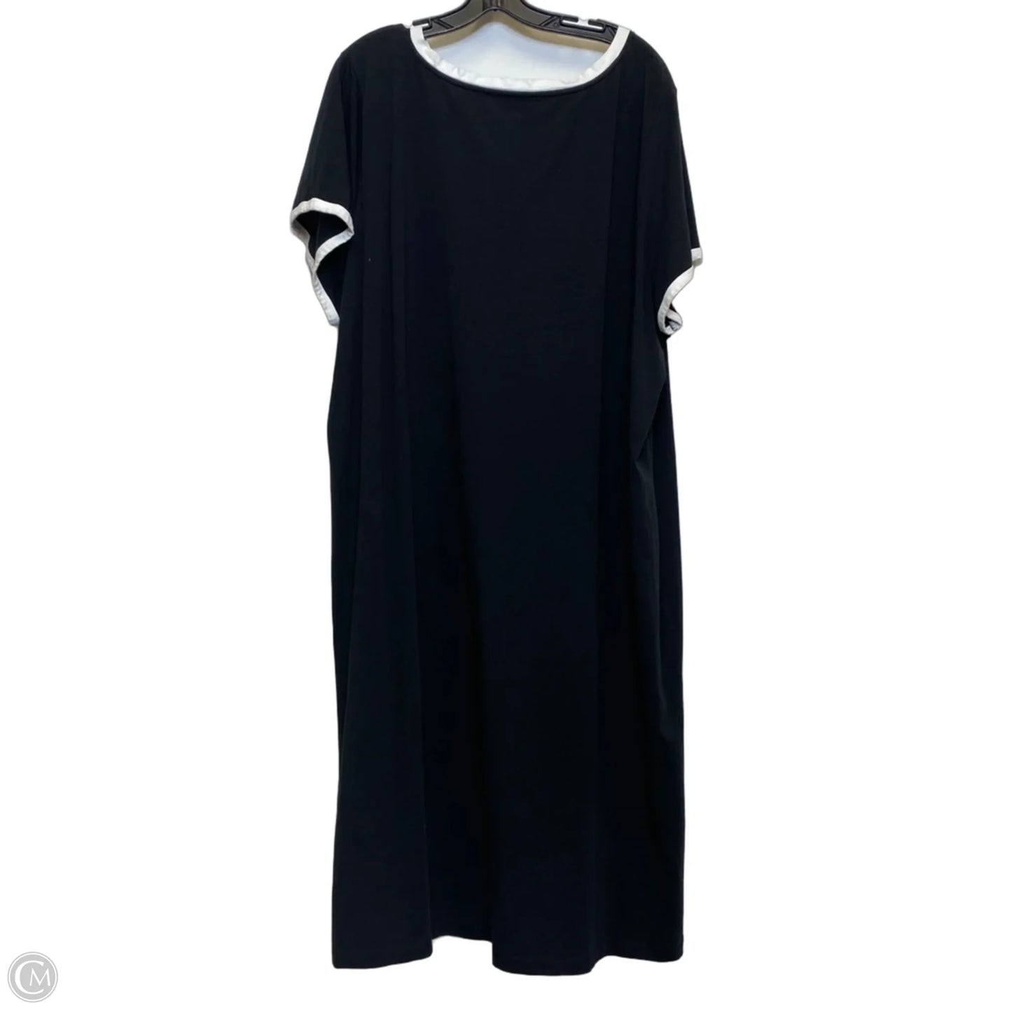 Dress Casual Midi By Calvin Klein In Black & White, Size: 3x