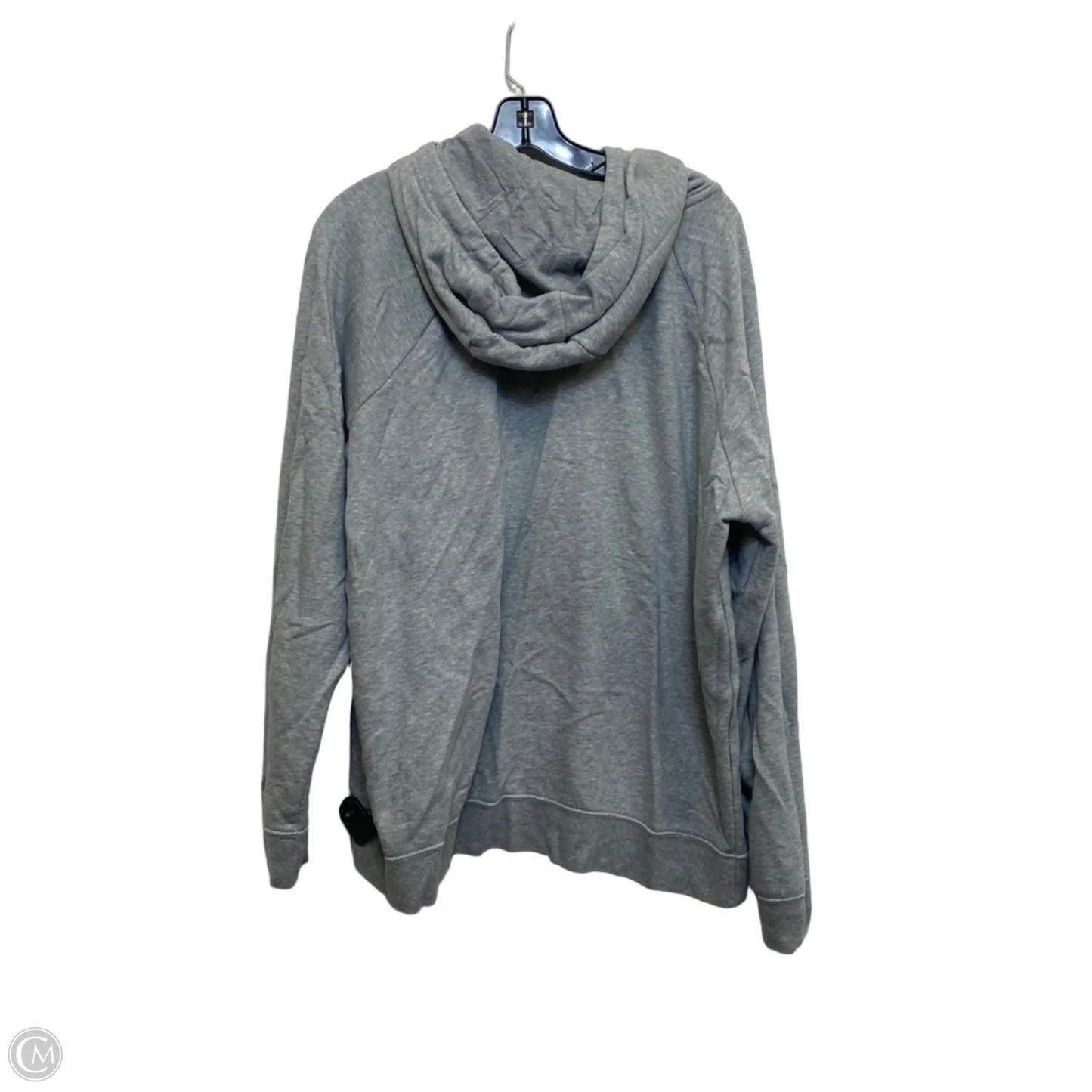 Athletic Sweatshirt Hoodie By Nike In Grey, Size: Xxl