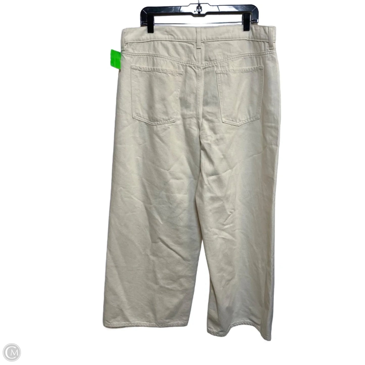 Jeans Wide Leg By Old Navy In Cream, Size: 14p