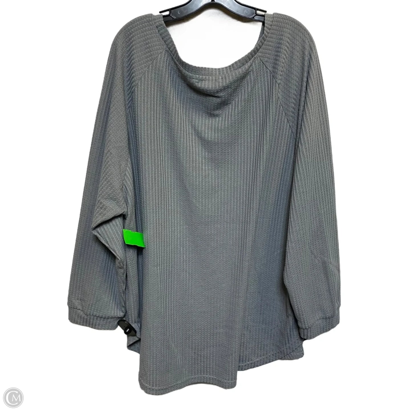 Top Long Sleeve By Chicsoul In Grey, Size: 4x