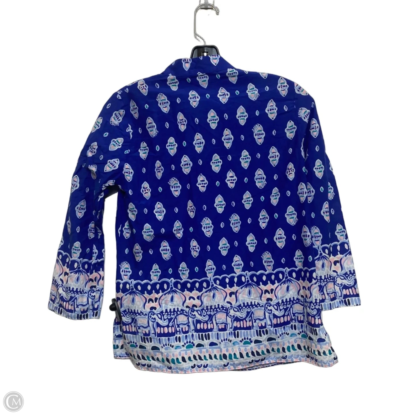 Top Long Sleeve Designer By Lilly Pulitzer In Blue, Size: Xxs