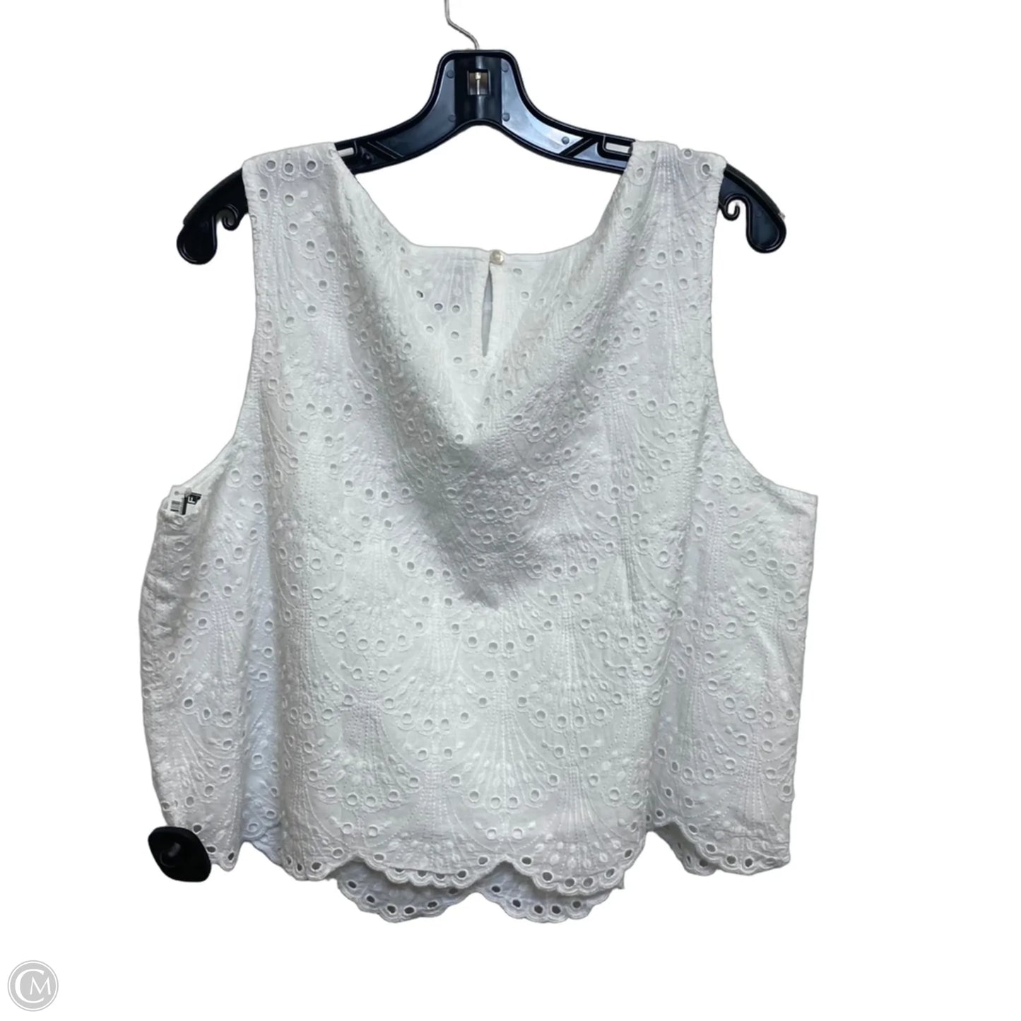 Top Sleeveless By Gap In White, Size: Xl