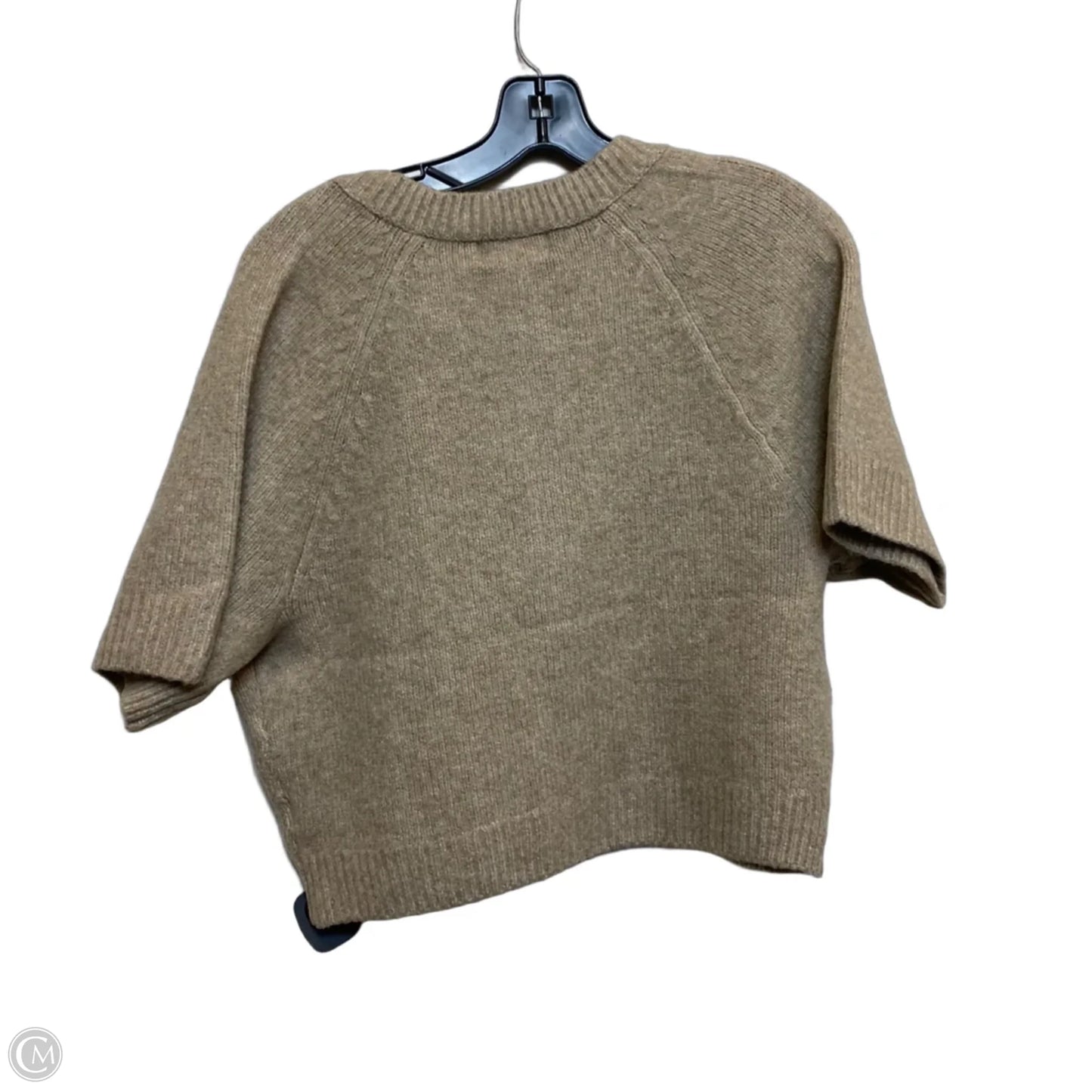 Sweater Short Sleeve By Universal Thread In Tan, Size: M