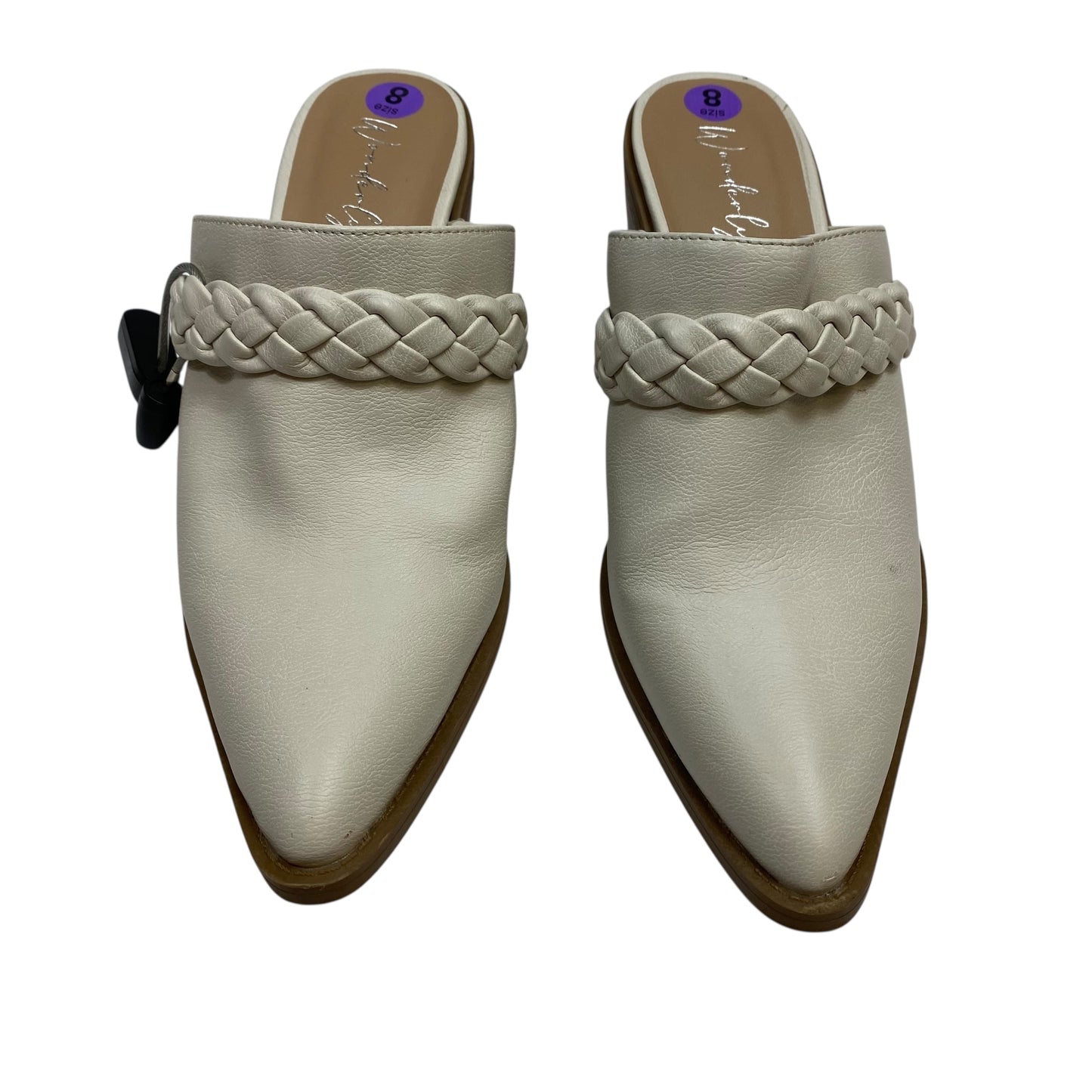 Shoes Heels Block By Wonderly In Cream, Size:8