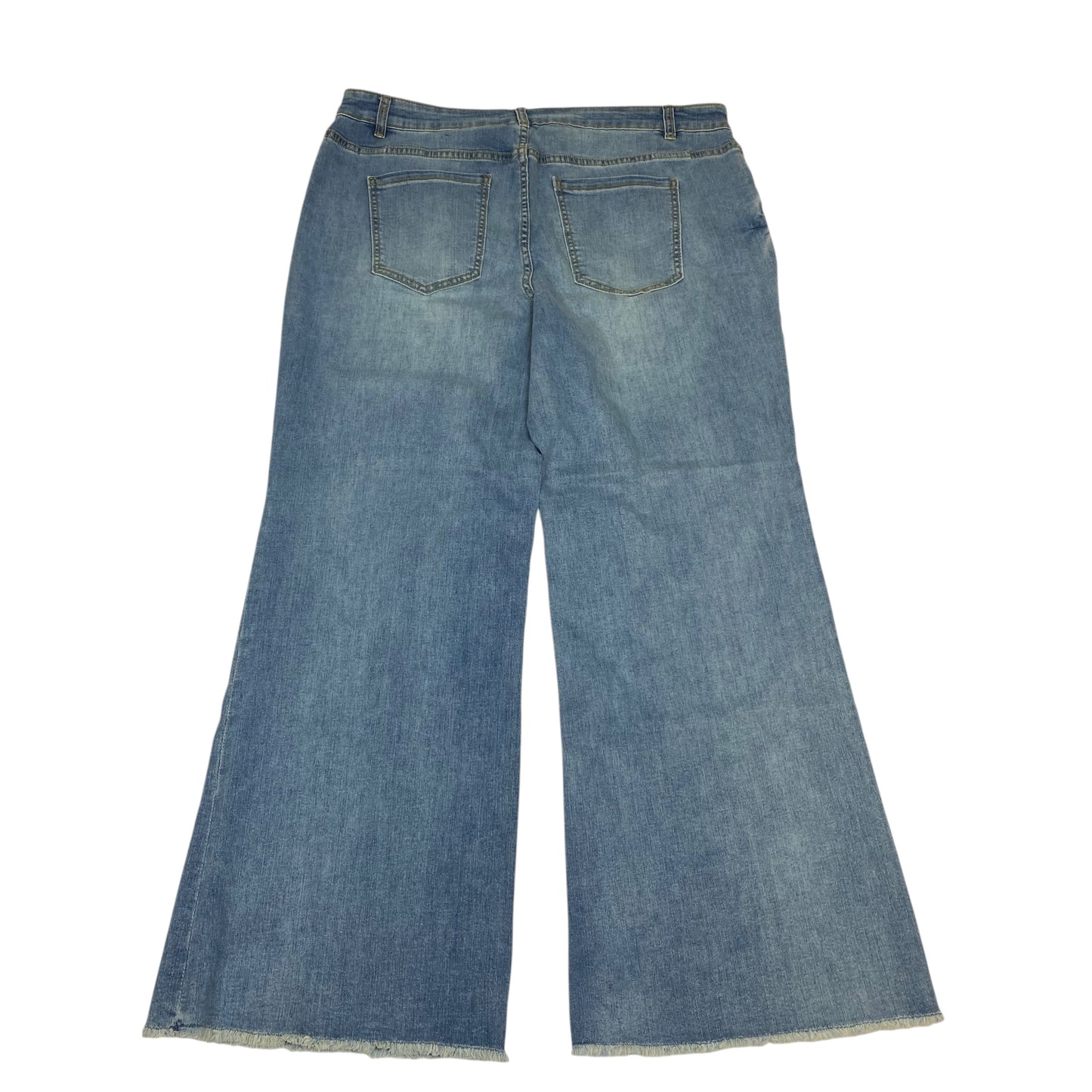 JEANS FLARED by ELOQUII in BLUE DENIM, Size:20
