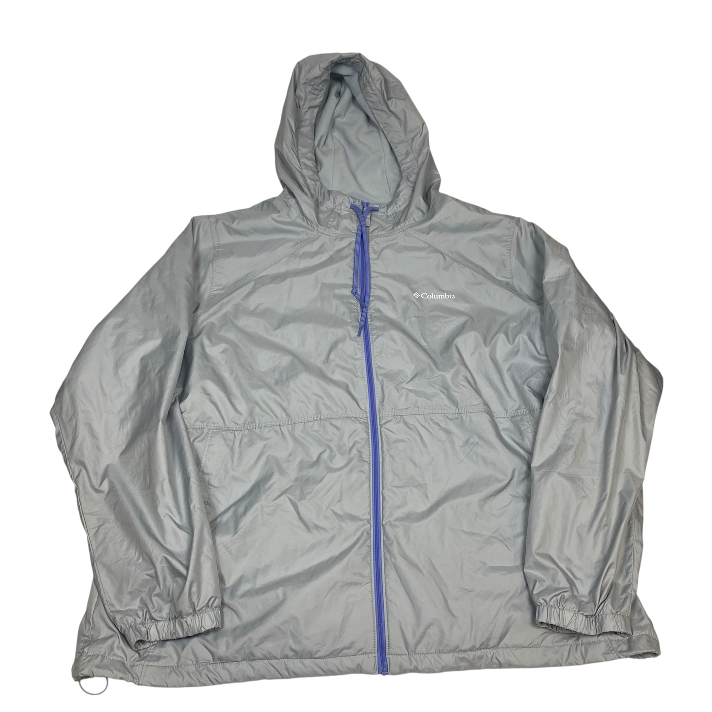 Jacket Windbreaker By Columbia In Grey, Size:2X