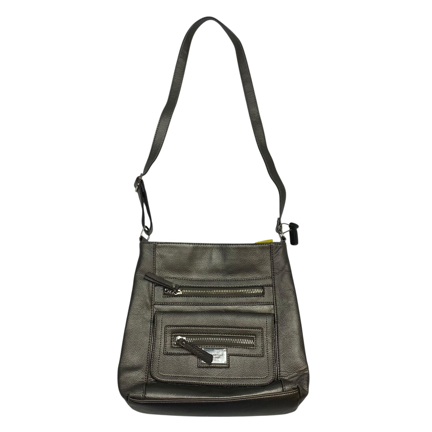 Crossbody Leather By Tignanello Purses In Silver, Size:Medium