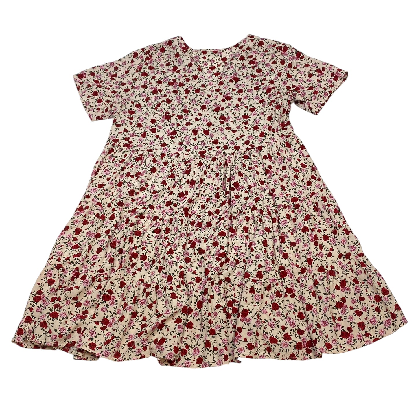 Dress Casual Short By Dokotoo In Pink & Red, Size:S