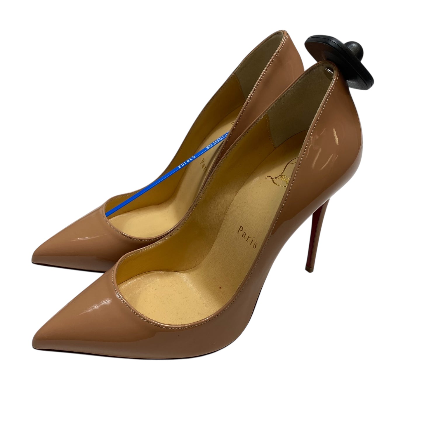 Shoes Luxury Designer By Christian Louboutin In Tan, Size:6.5