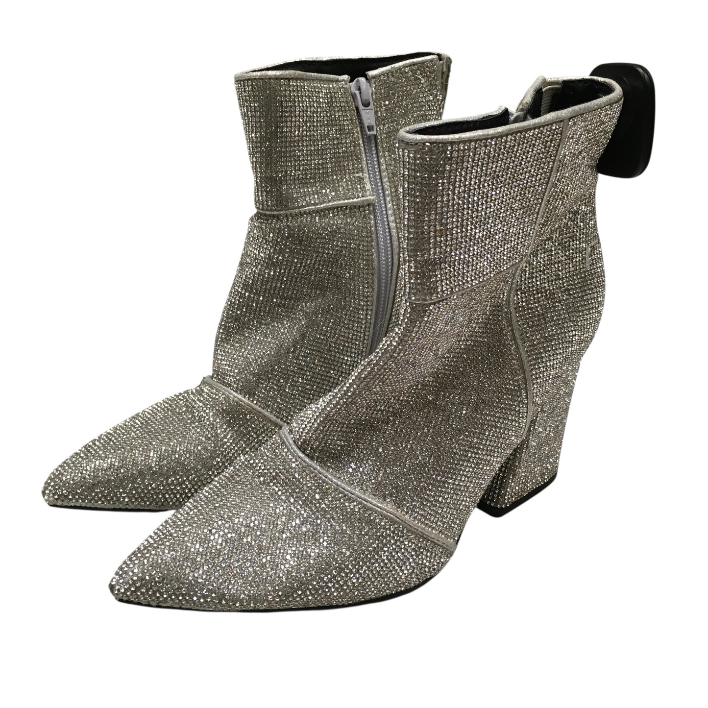 Boots Ankle Heels By A New Day In Silver, Size:7