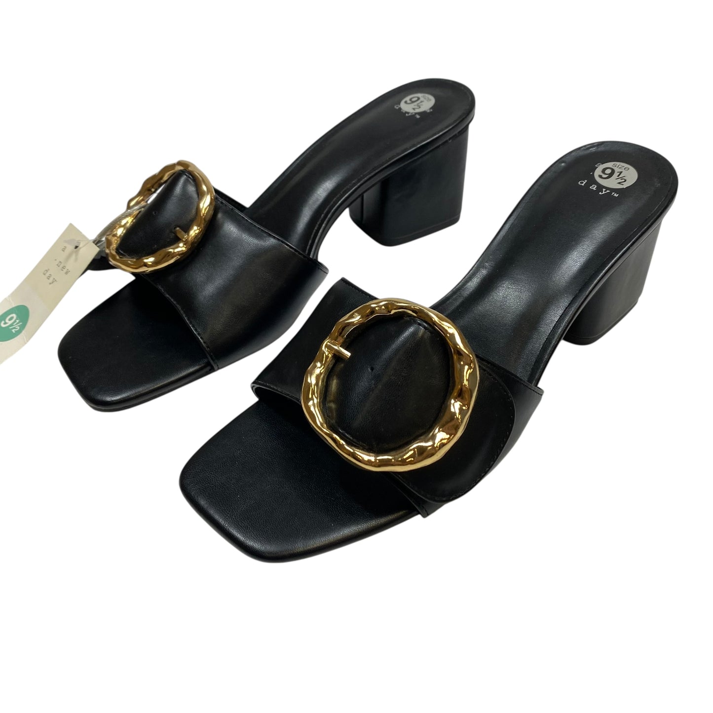 Sandals Heels Block By A New Day In Black, Size:9.5