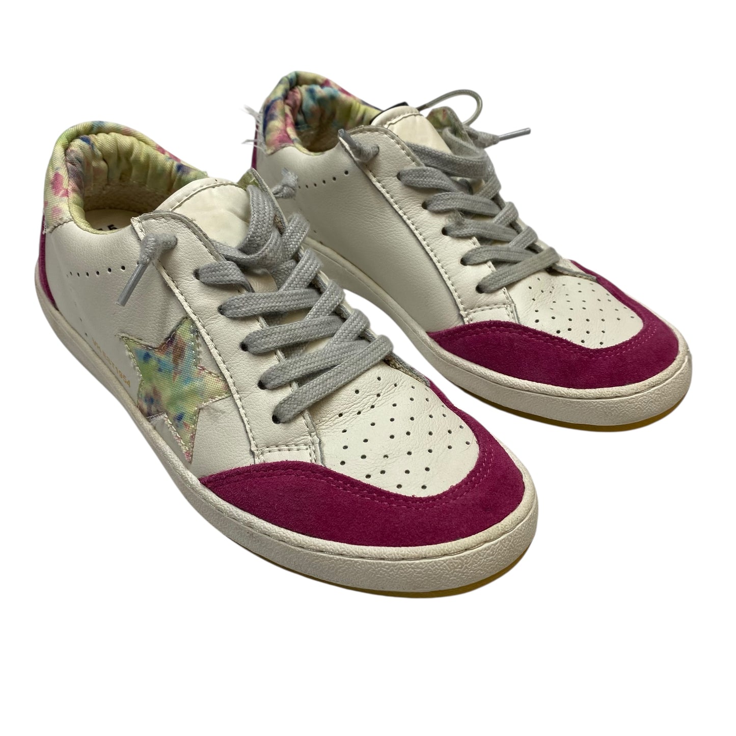Shoes Sneakers By Vintage Havana In Cream & Pink, Size:7.5