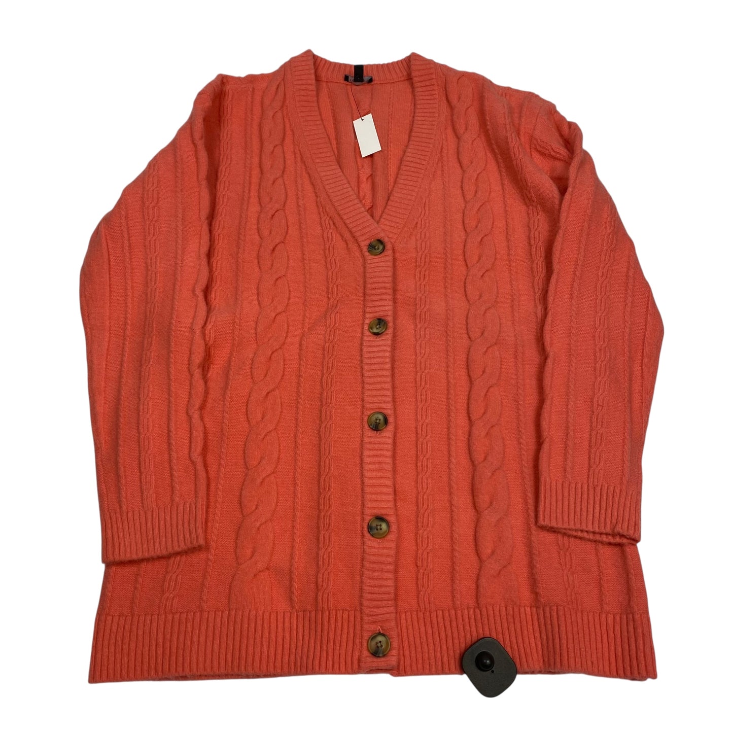 Sweater Cardigan By Talbots In Coral, Size:S