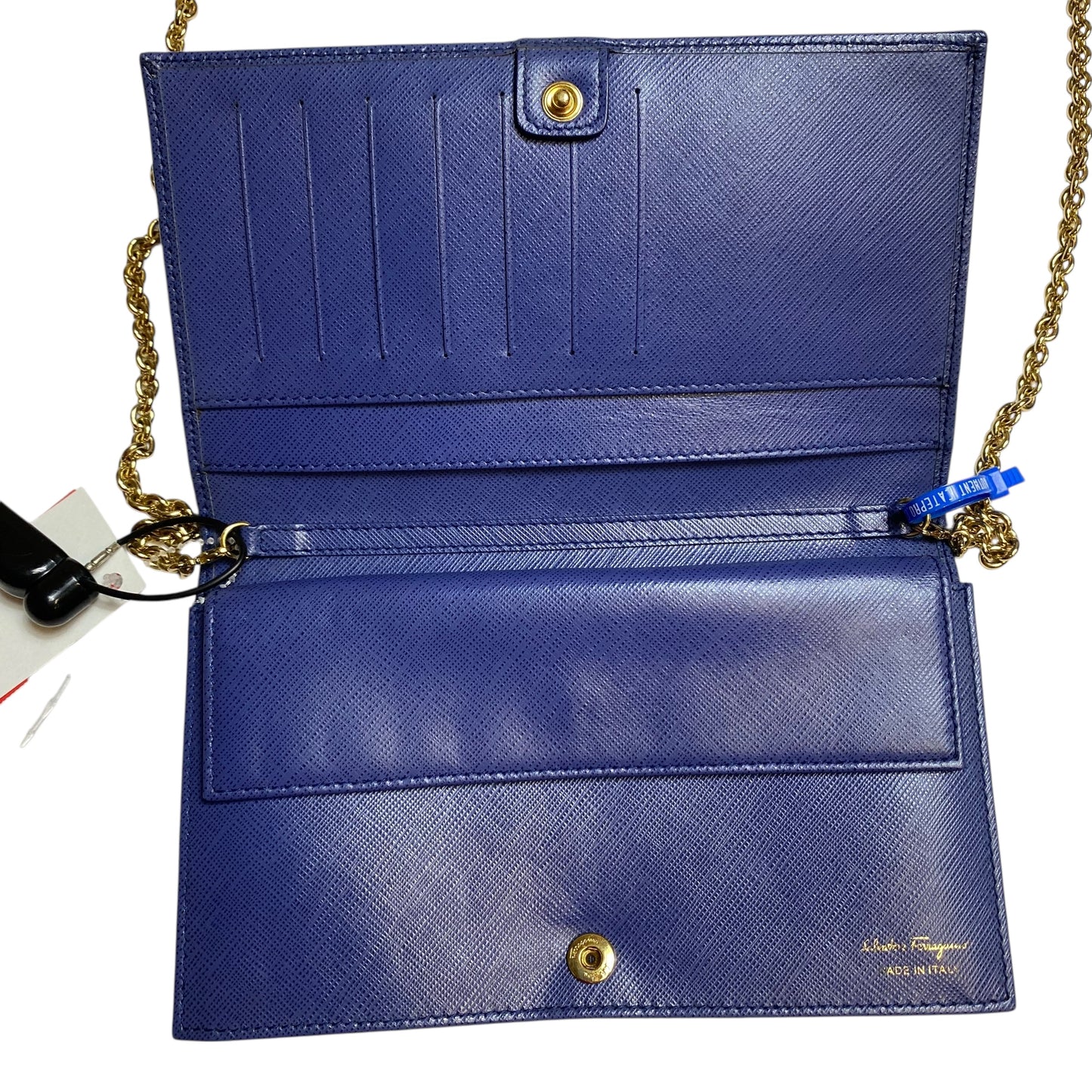 Crossbody Luxury Designer By Ferragamo In Blue, Size:Small