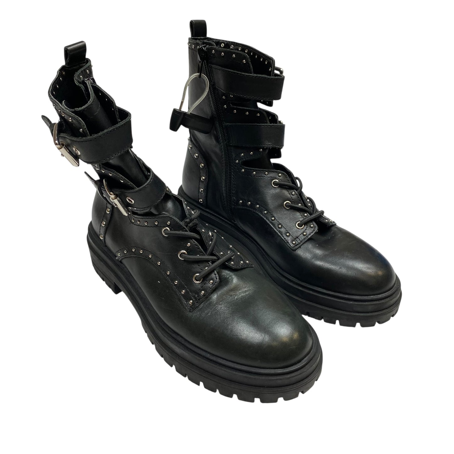 Boots Combat By Chelsea And Violet In Black, Size:8