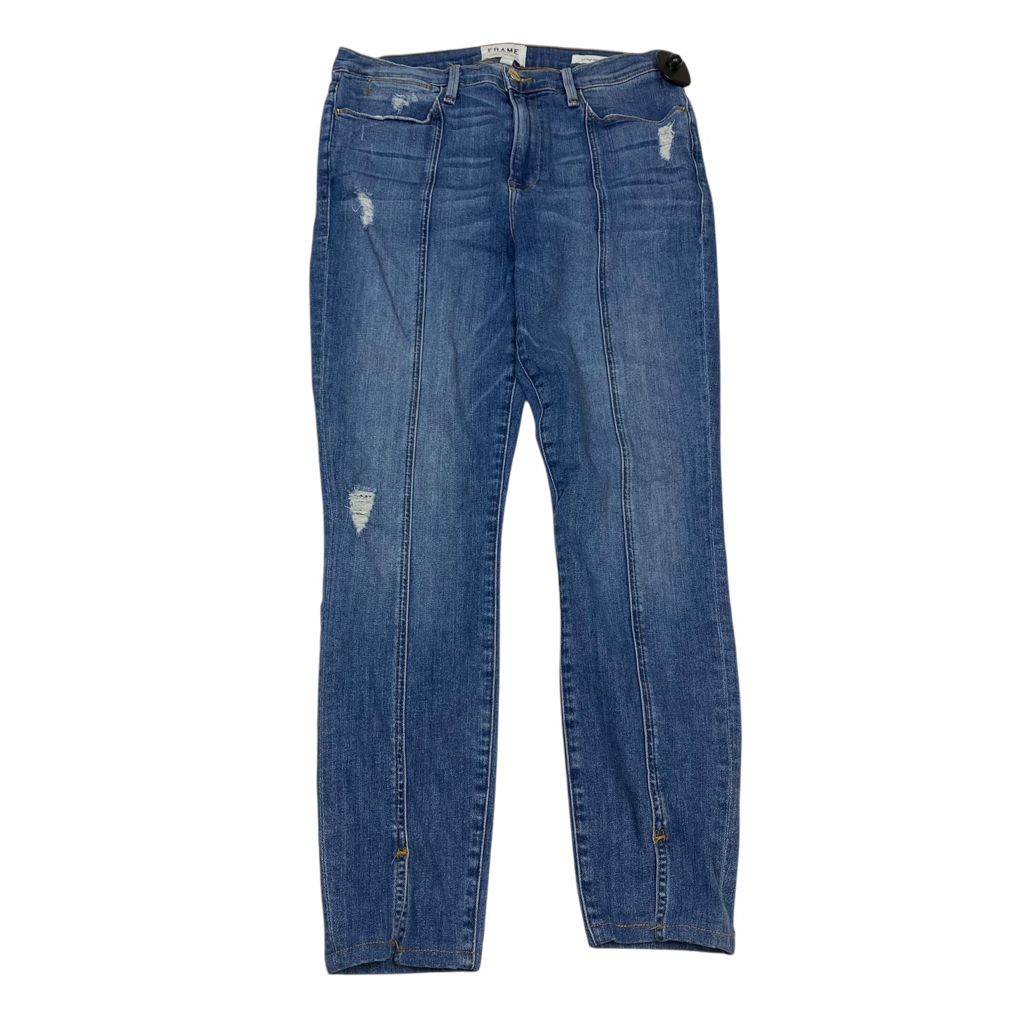 Jeans Designer By Frame In Blue Denim, Size:12