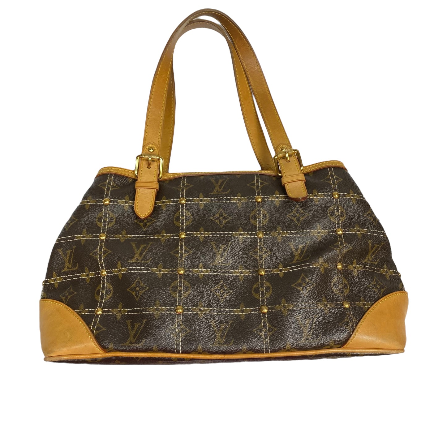 Handbag Luxury Designer By Louis Vuitton In Brown, Size:Medium