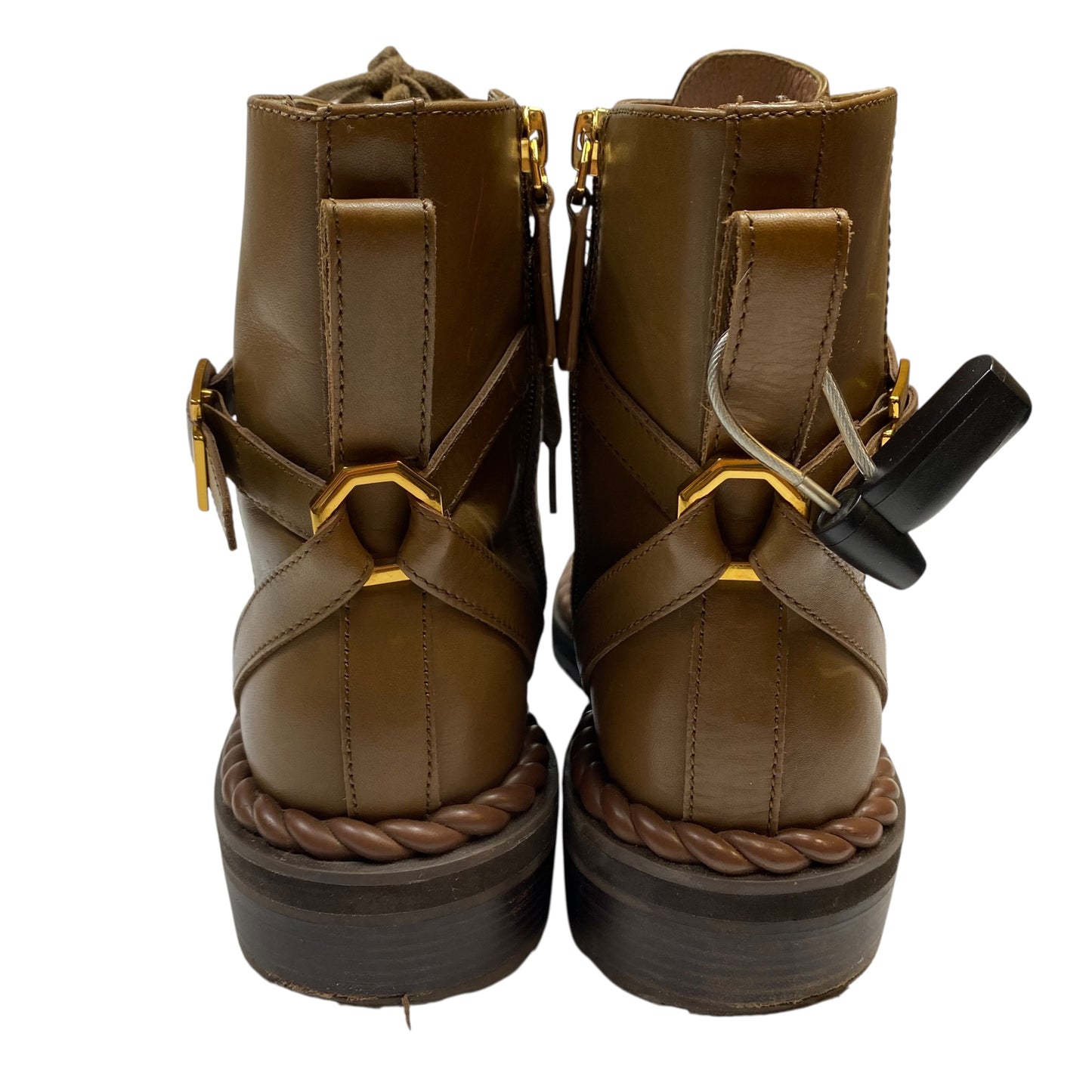Boots Ankle Flats By Louise Et Cie In Brown, Size:10