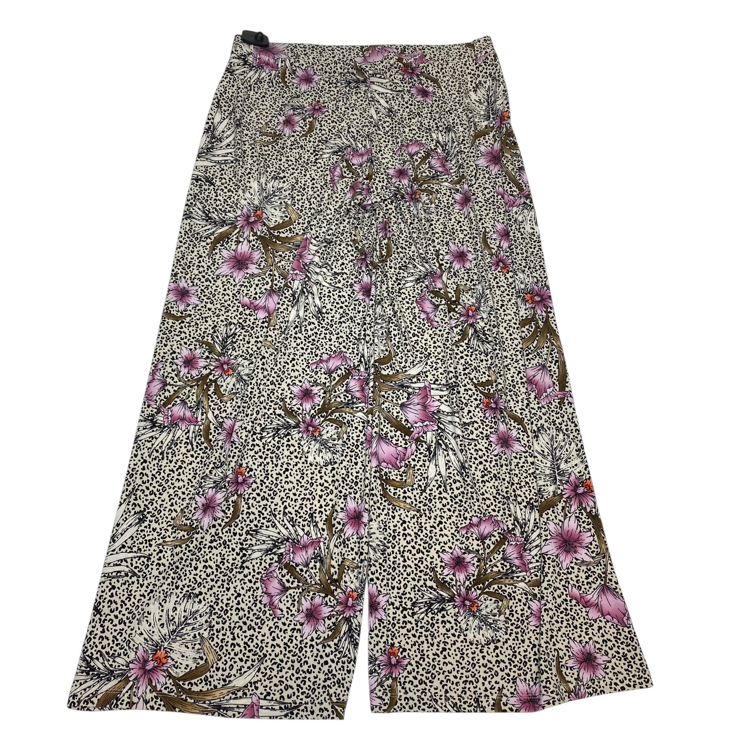 Pants Wide Leg By White House Black Market In Black & Cream, Size:L
