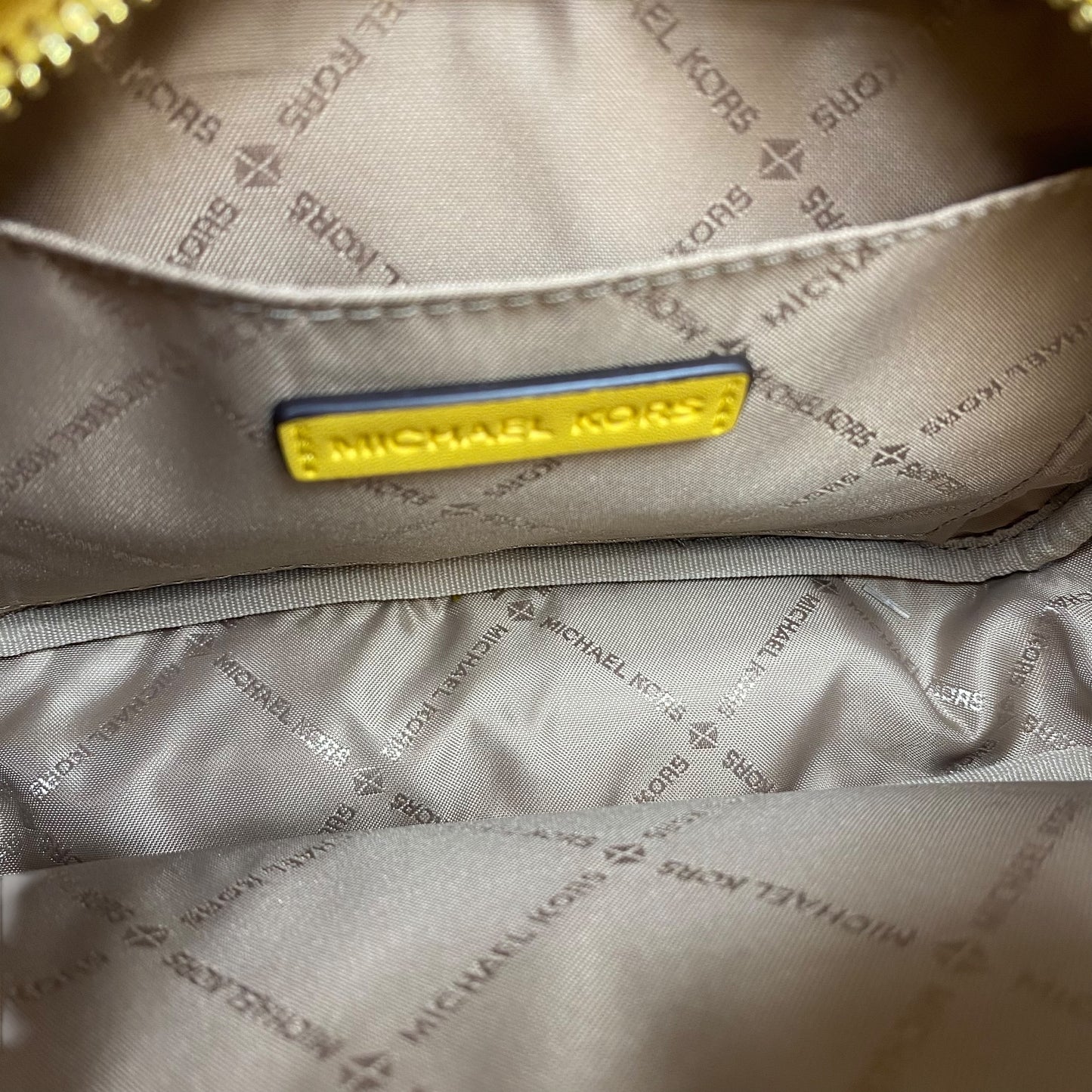 Crossbody Designer By Michael Kors In Yellow, Size:Medium