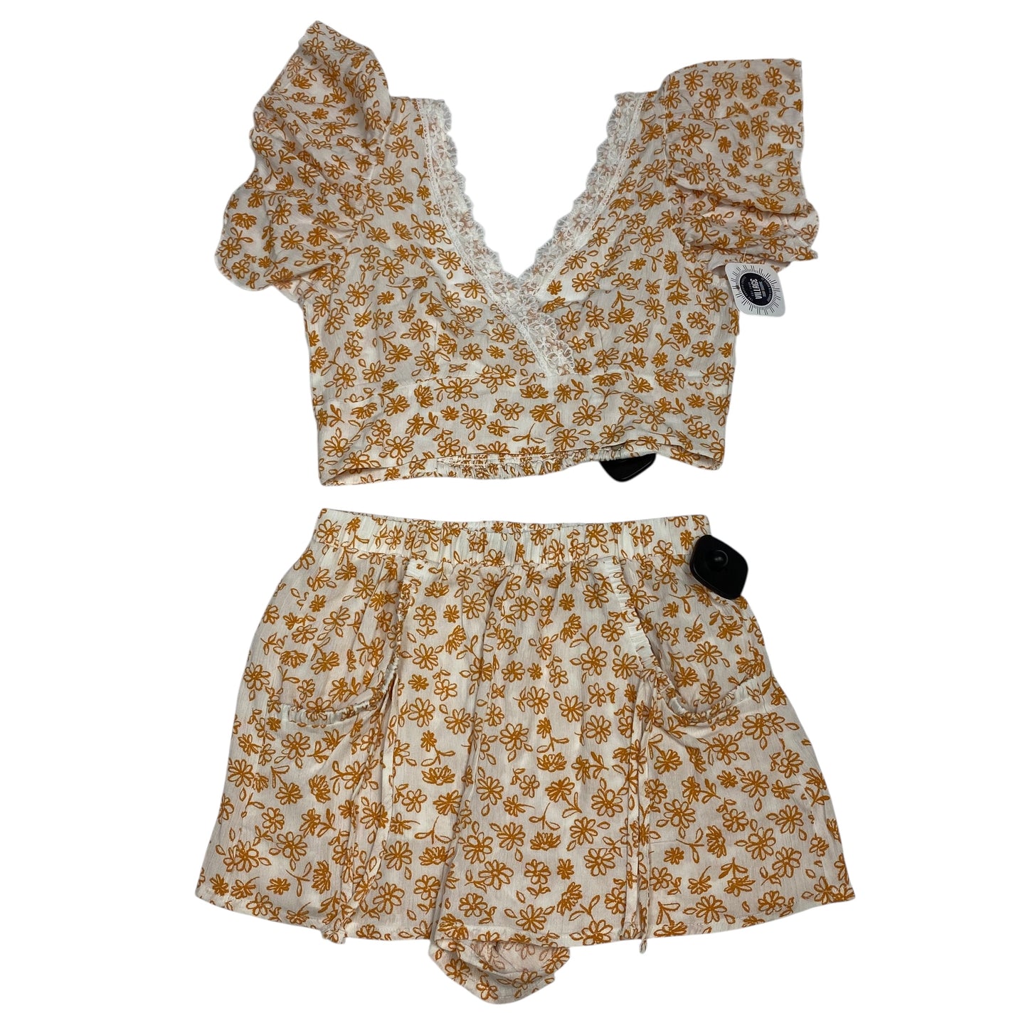 Shorts Set By Love Tree In Orange, Size:S