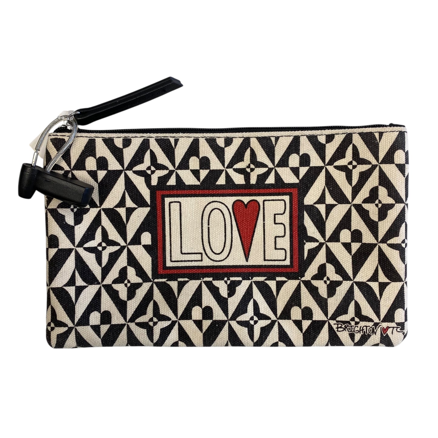 Makeup Bag Designer By Brighton In Black & White, Size:Small