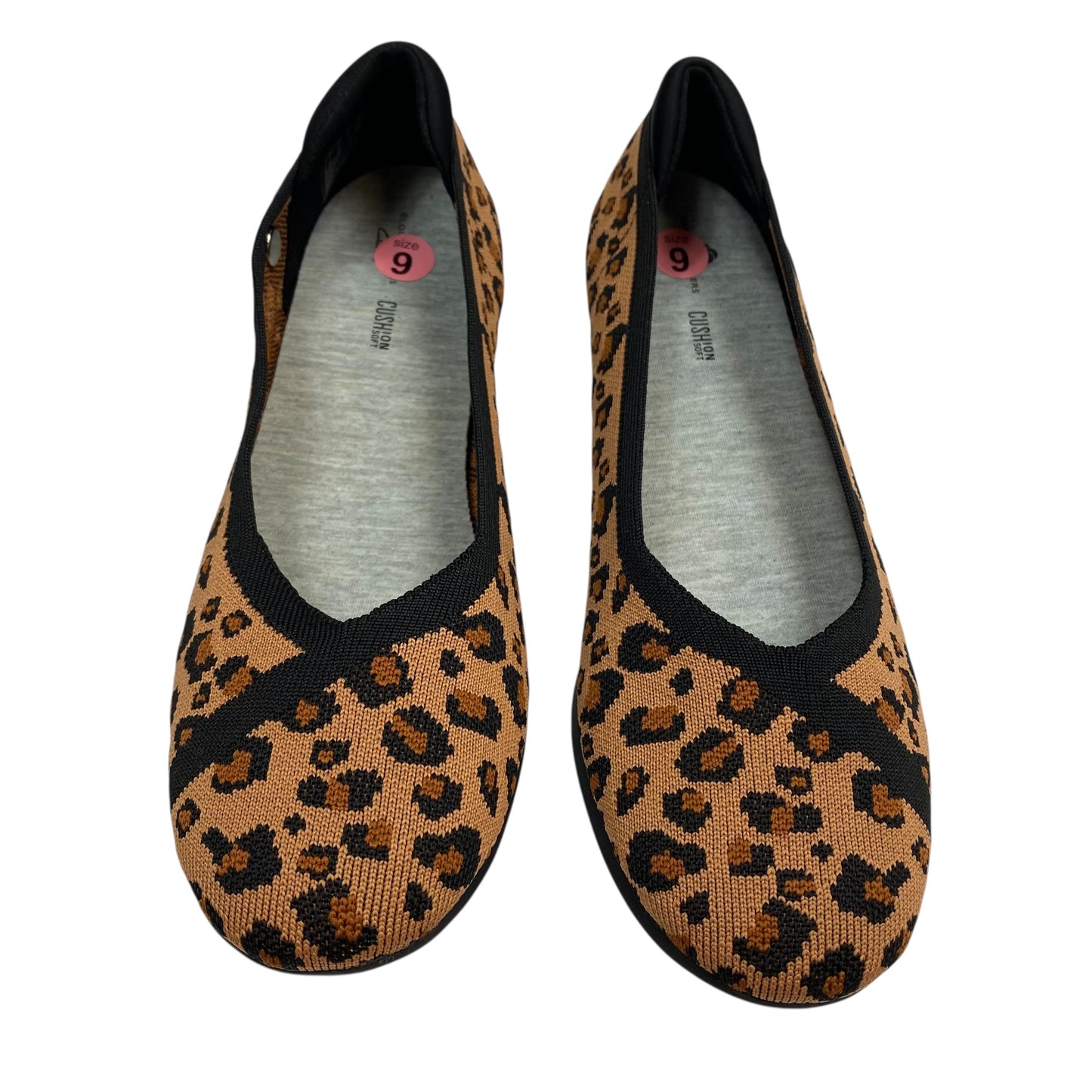 Shoes Flats By Clarks In Animal Print, Size:9