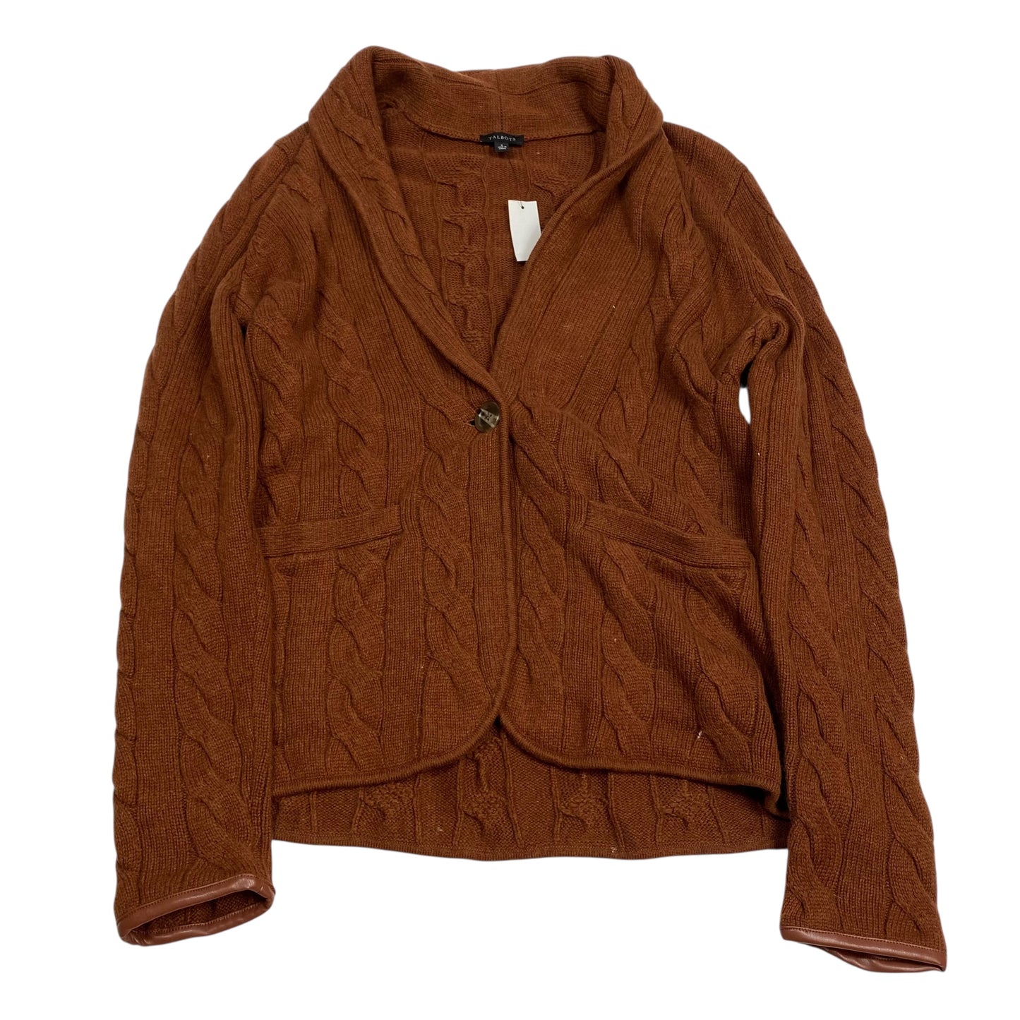 Sweater Cardigan By Talbots In Brown, Size:S