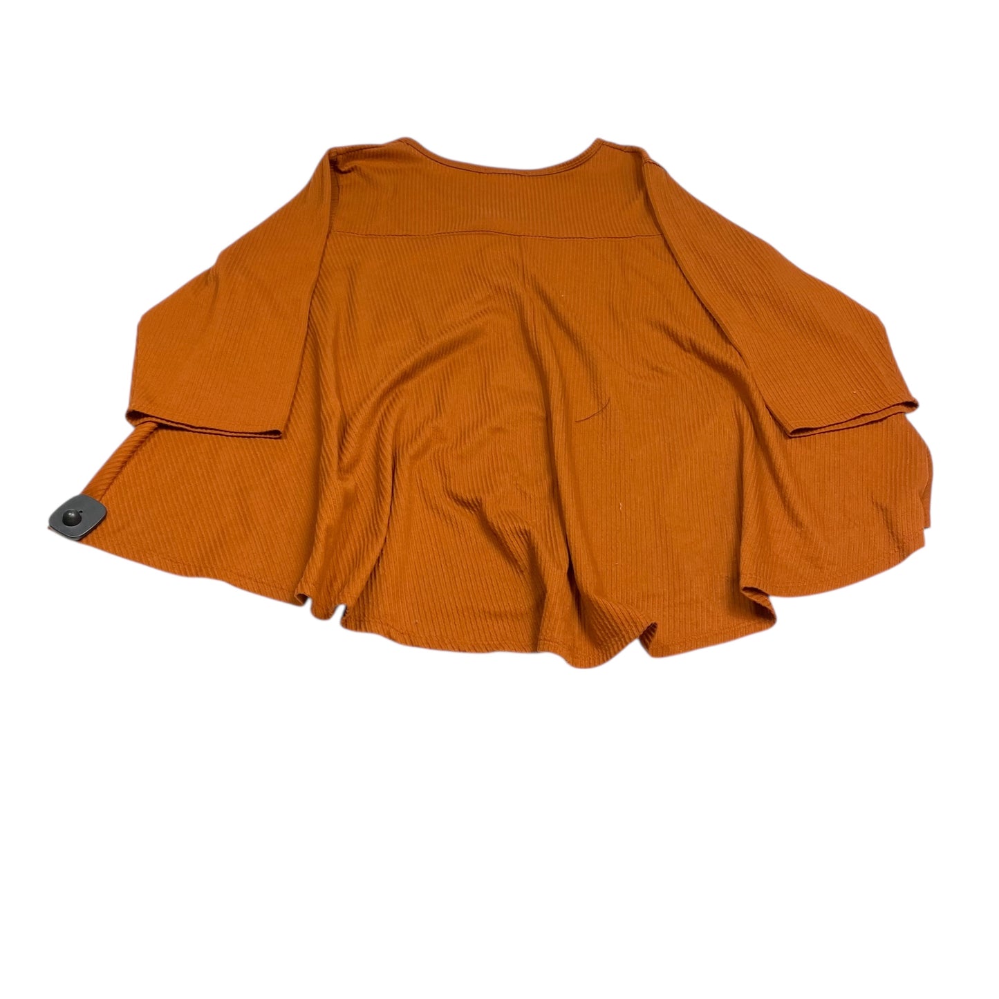 Top 3/4 Sleeve Basic By Green Envelope In Orange, Size:3X