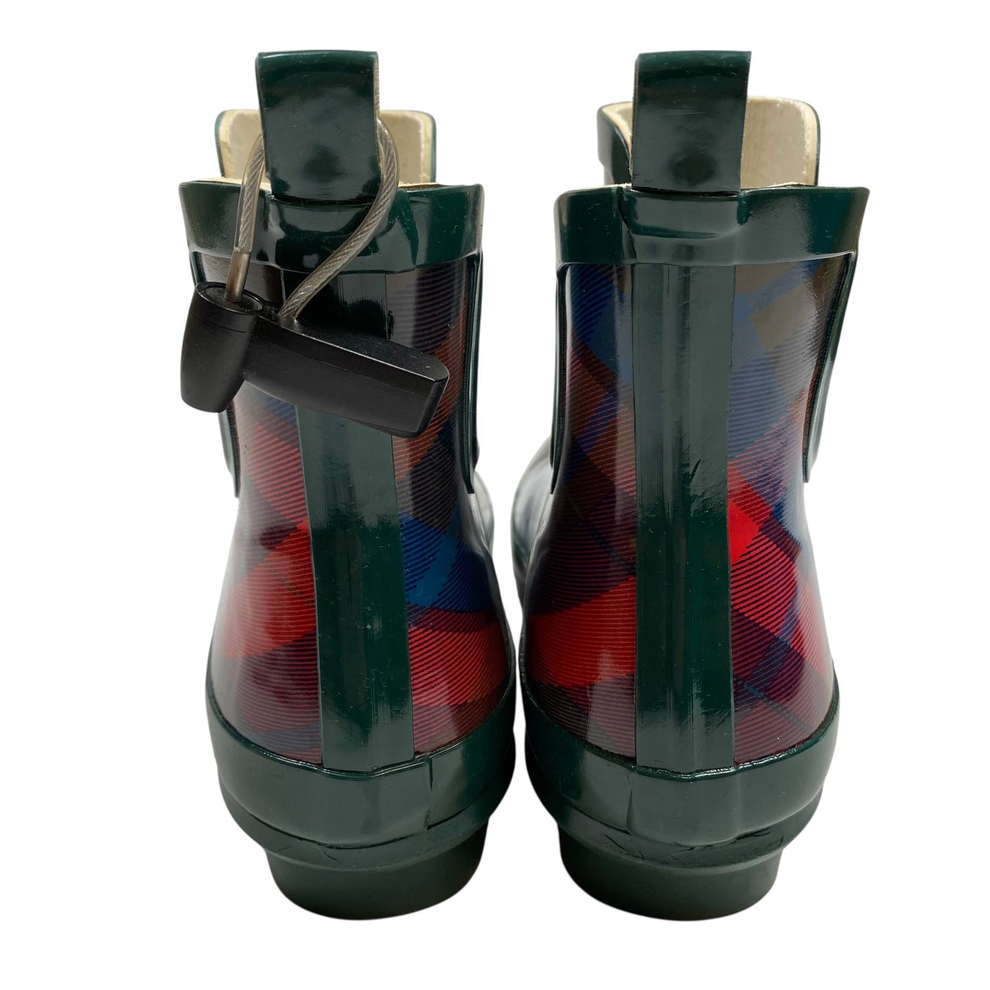 Boots Rain By Talbots In Plaid Pattern, Size:8