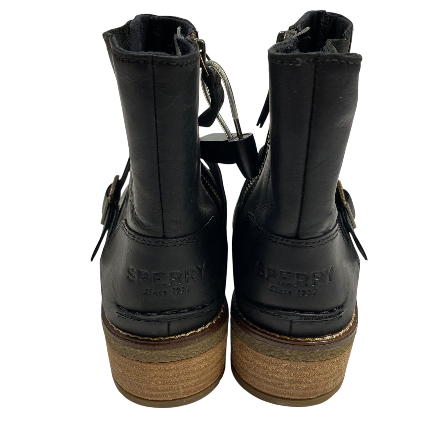 Boots Ankle Flats By Sperry In Black, Size:8