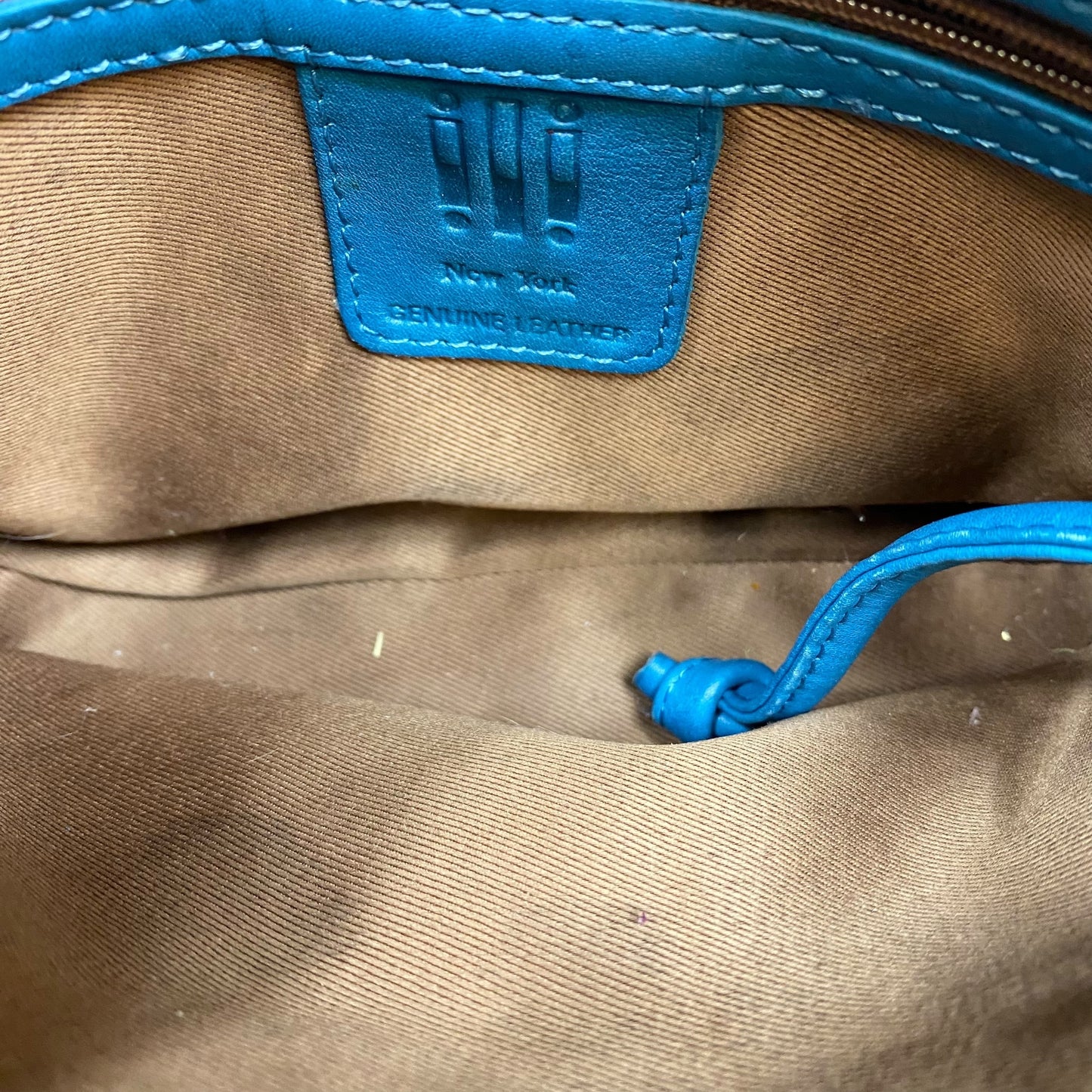 Crossbody Leather By Clothes Mentor In Blue, Size:Small