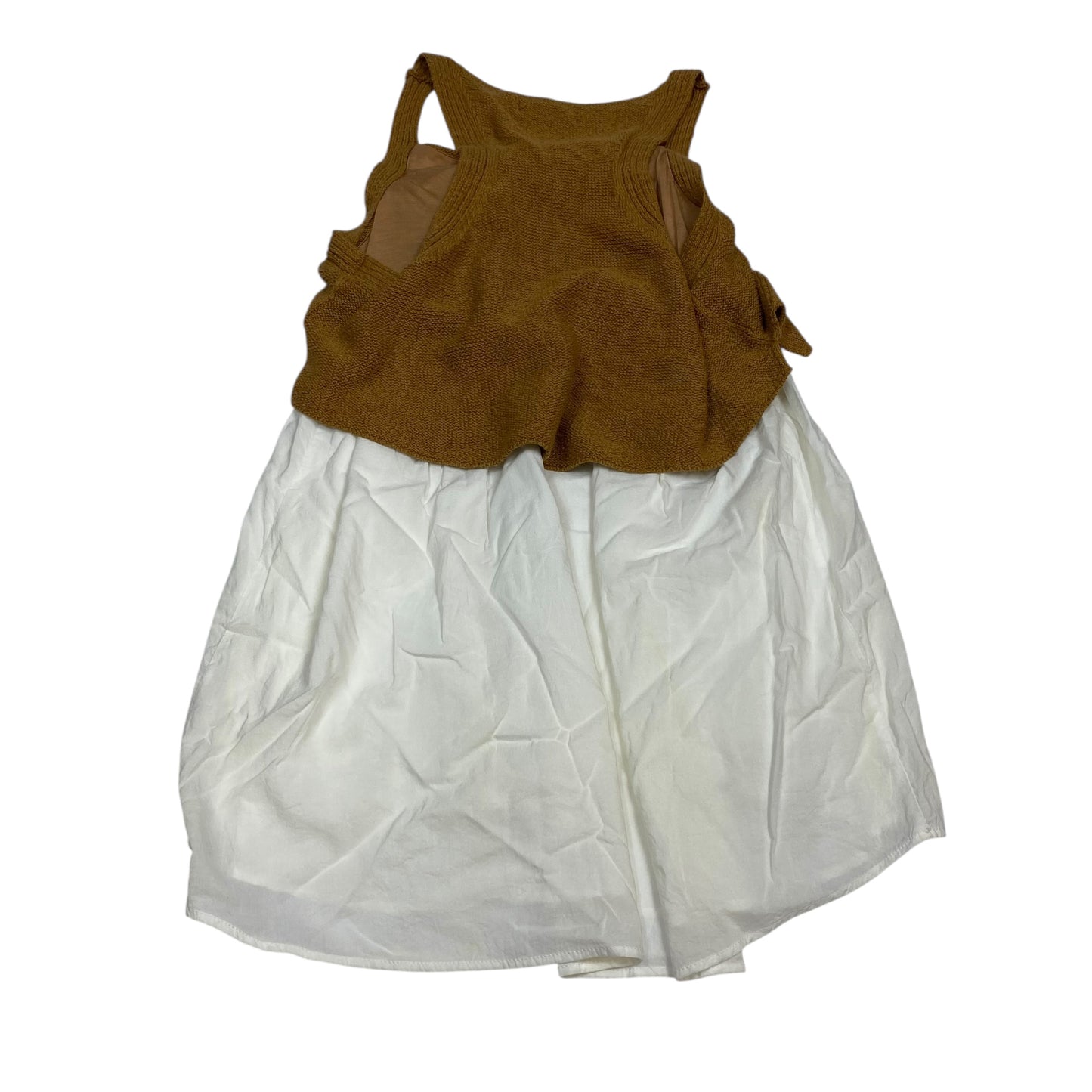 Top Sleeveless By Anthropologie In Brown & White, Size:XL