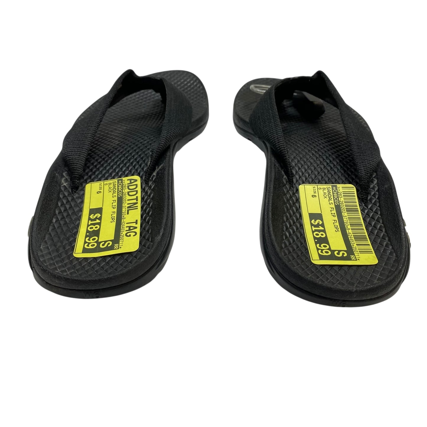 Sandals Flip Flops By Chicos In Black, Size:6