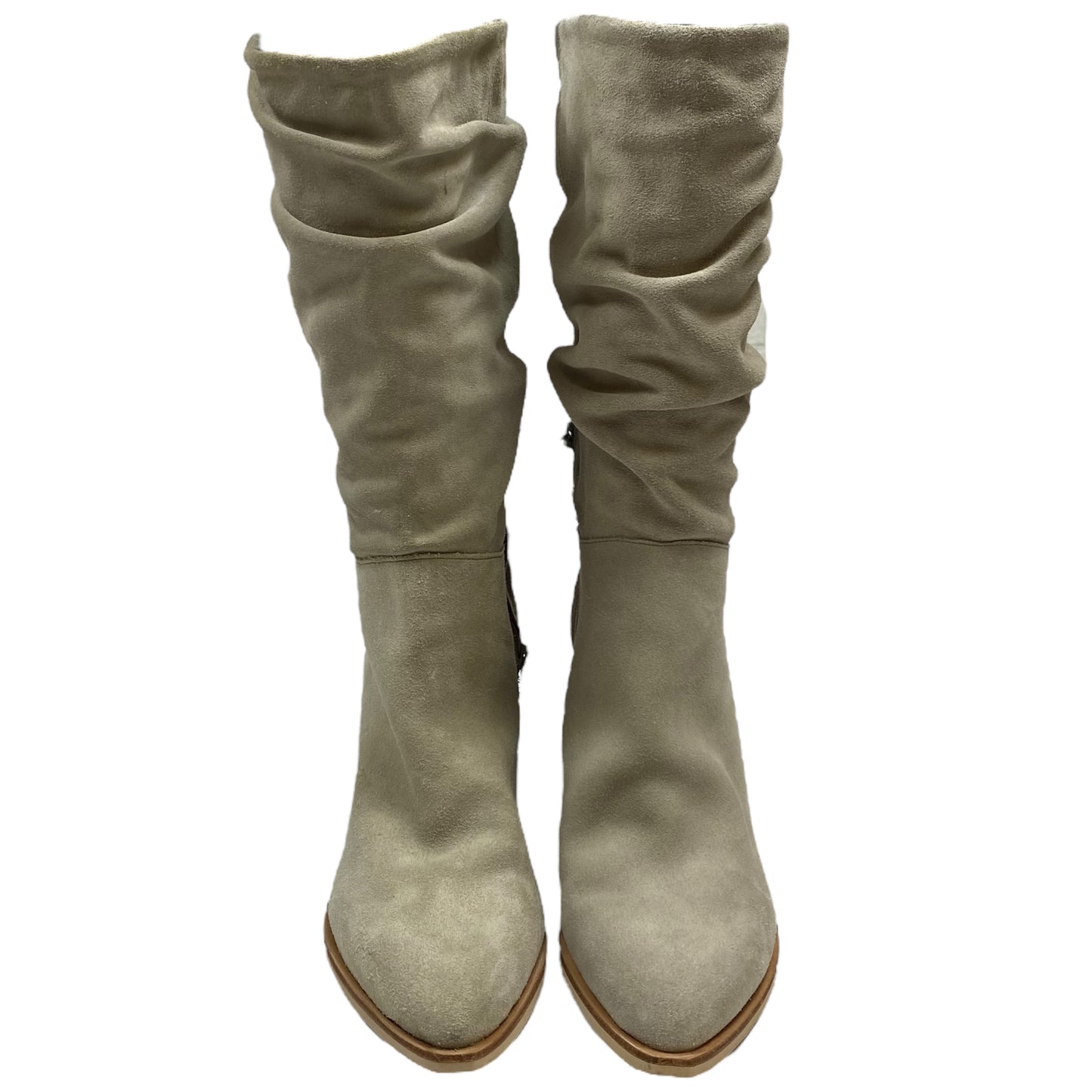 Boots Mid-Calf Heels By Crevo In Tan, Size:8.5