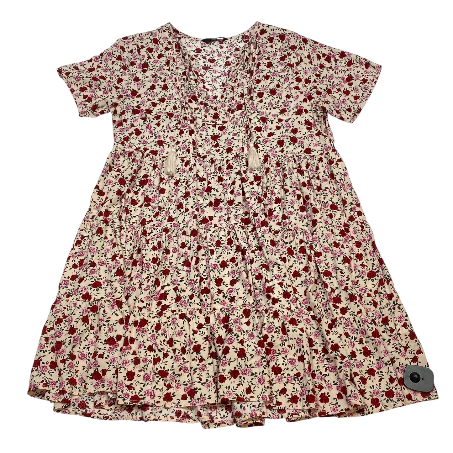 Dress Casual Short By Dokotoo In Pink & Red, Size:S