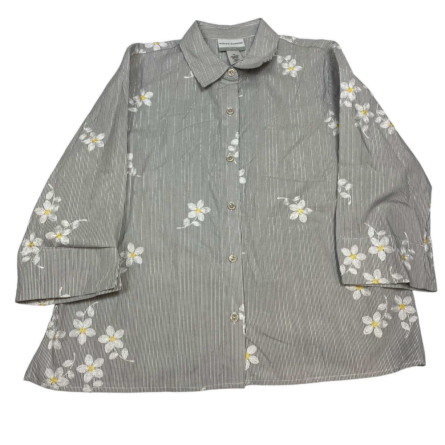 Top 3/4 Sleeve By Alfred Dunner In Grey, Size:Mp