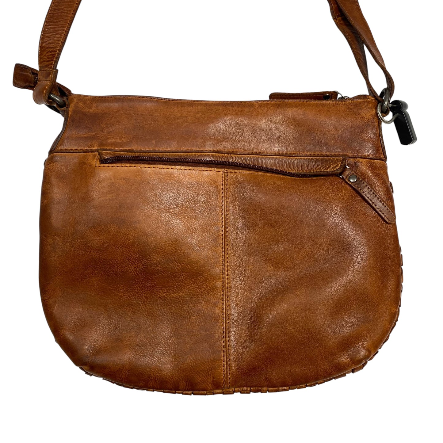 Crossbody Leather By Vilenca In Brown, Size:Medium