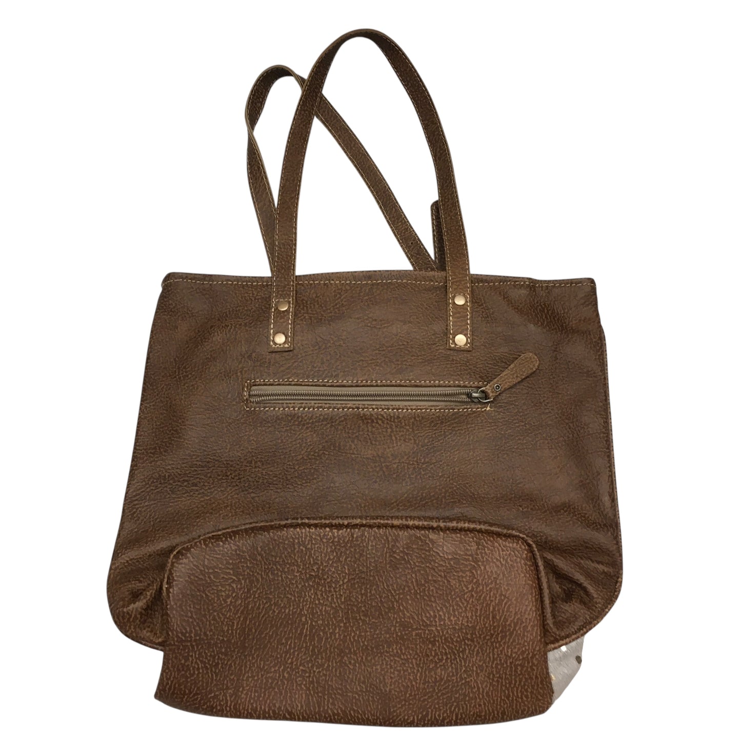 Handbag By Myra In Brown & Cream, Size:Medium