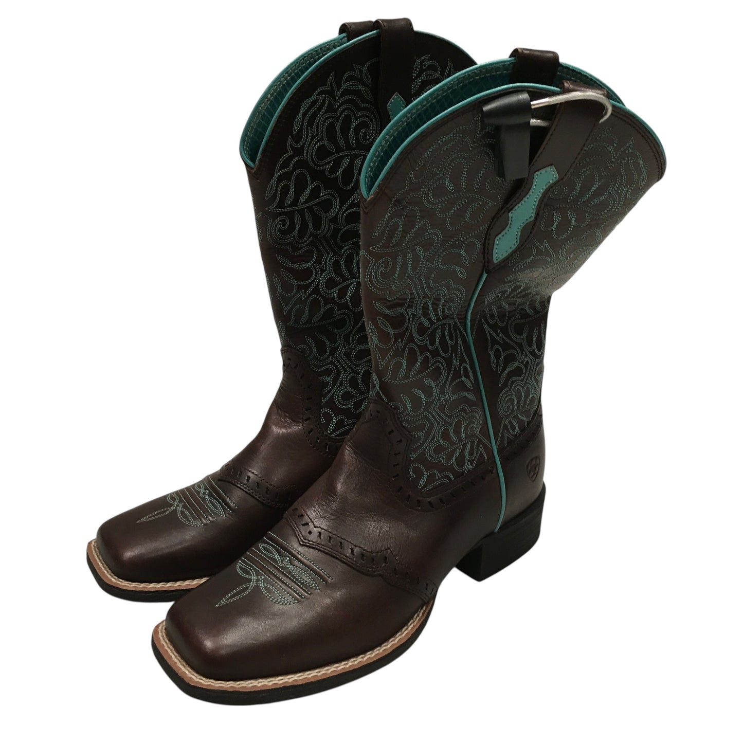 Boots Western By Ariat In Brown & Green, Size:7