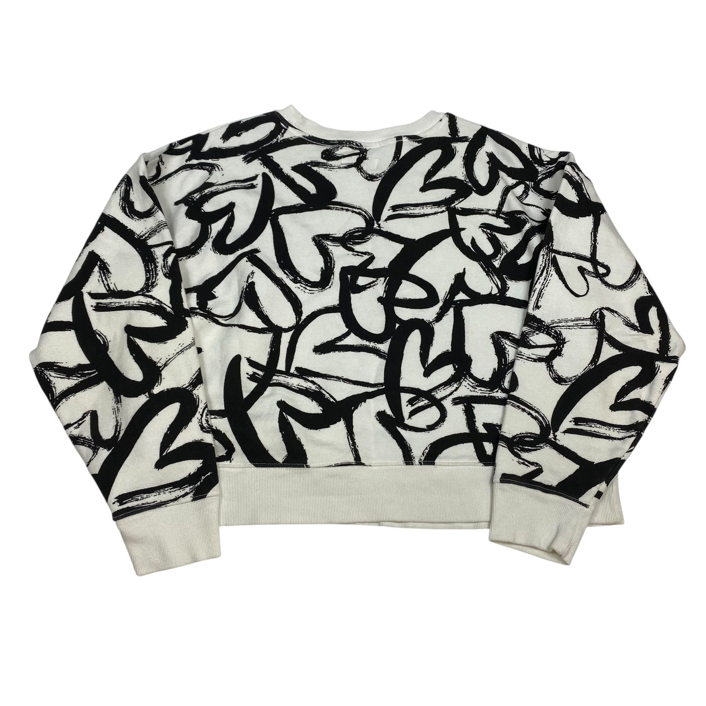 Sweatshirt Crewneck By Maeve In Black & White, Size:M