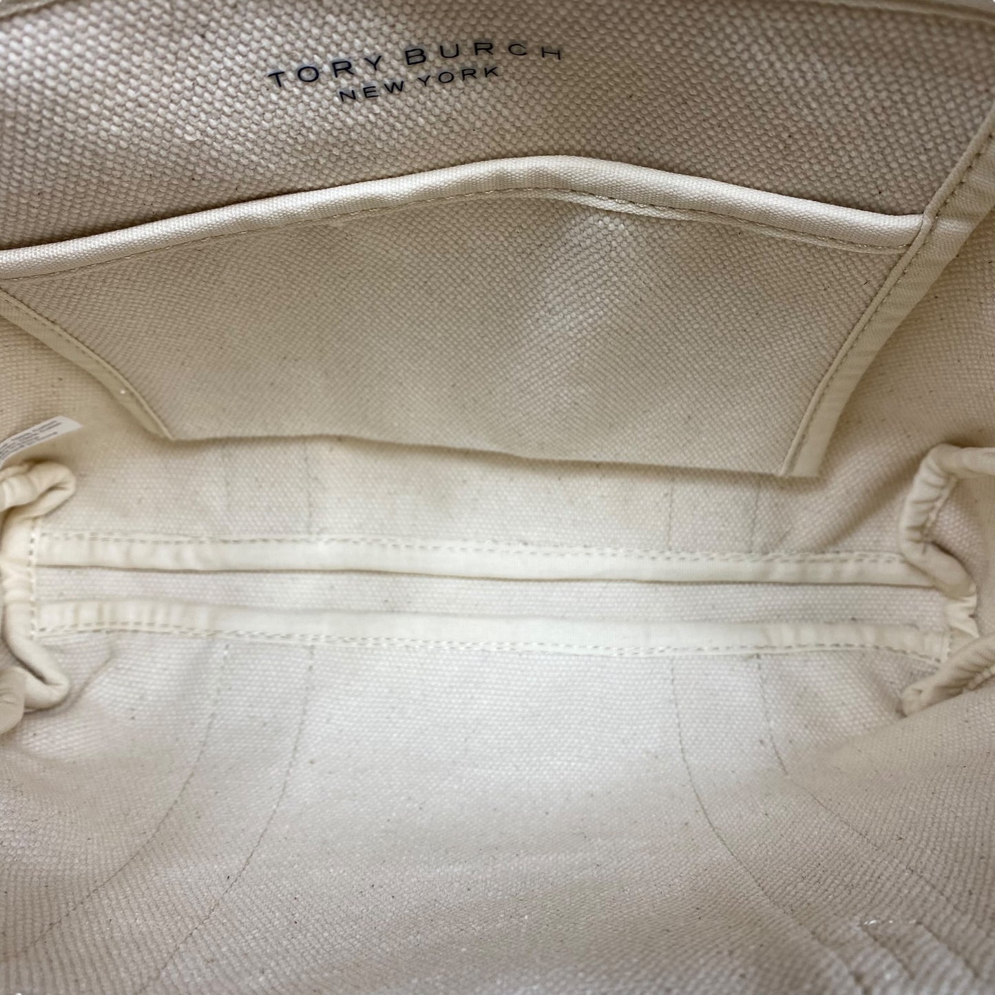Handbag Designer By Tory Burch In Cream, Size:Small
