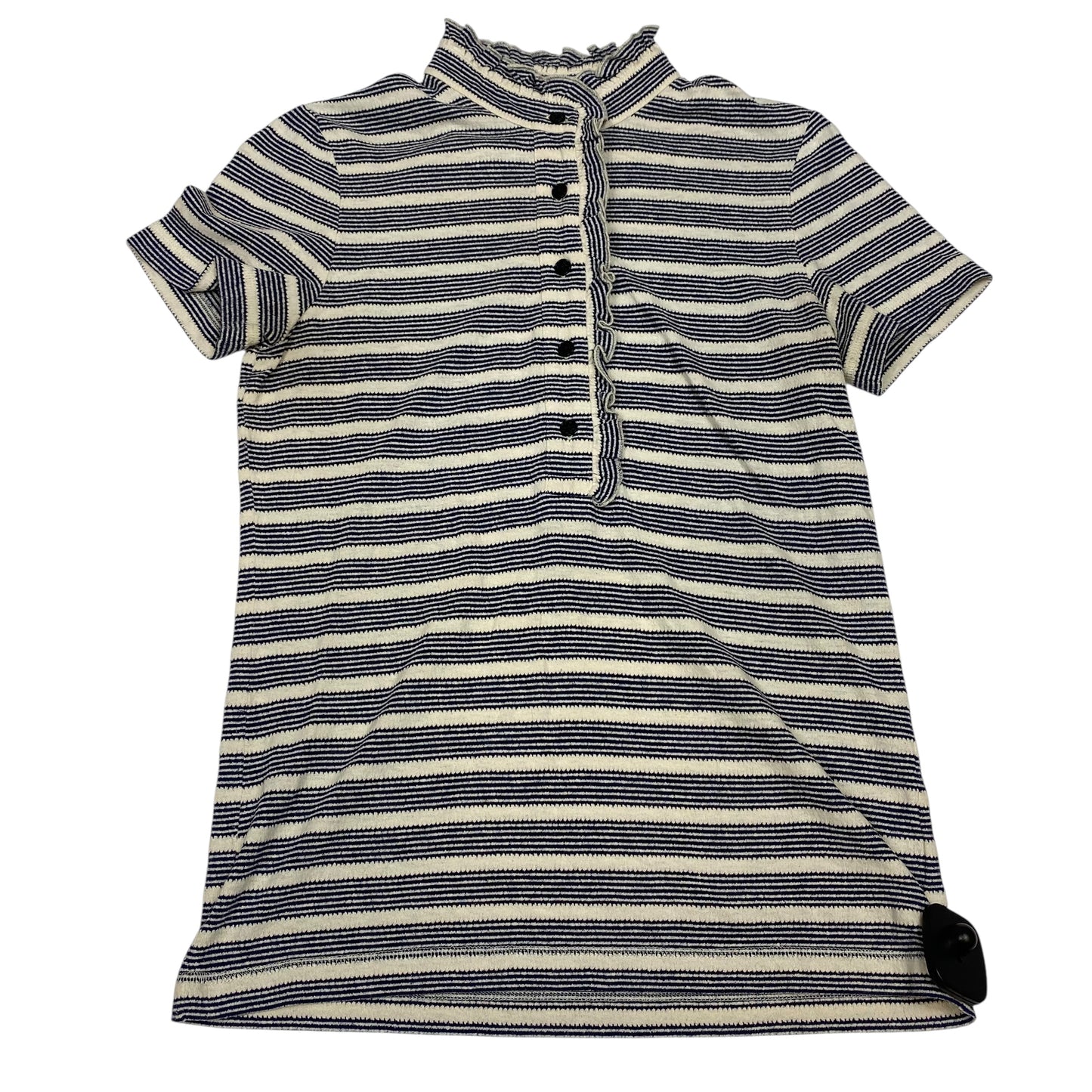 Top Ss Designer By Tory Burch In Blue & Cream, Size:S