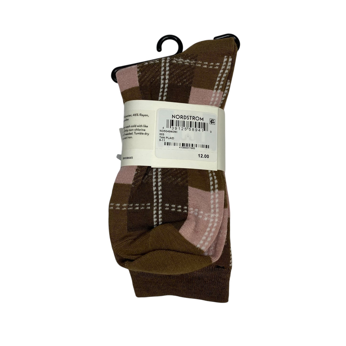 Socks By Nordstrom In Brown & Pink, Size:Osfm