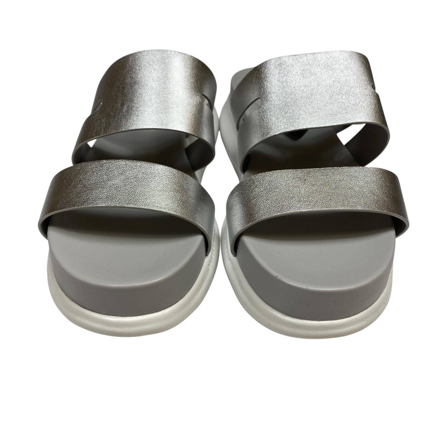 Sandals Designer By Cole-Haan In Silver, Size:8
